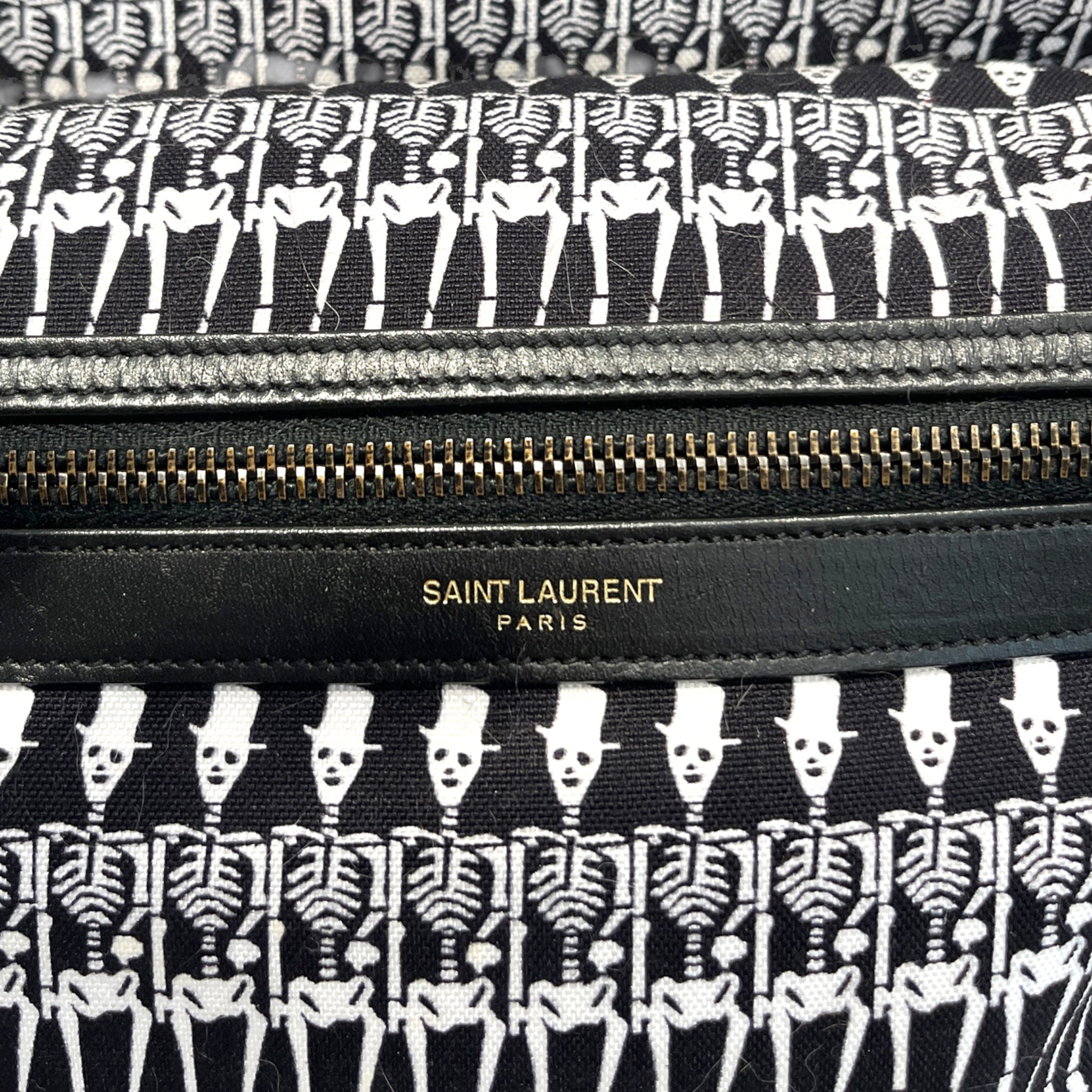 SAINT LAURENT/Backpack/All Over Print/BLK/skeleton print allover/ view 5