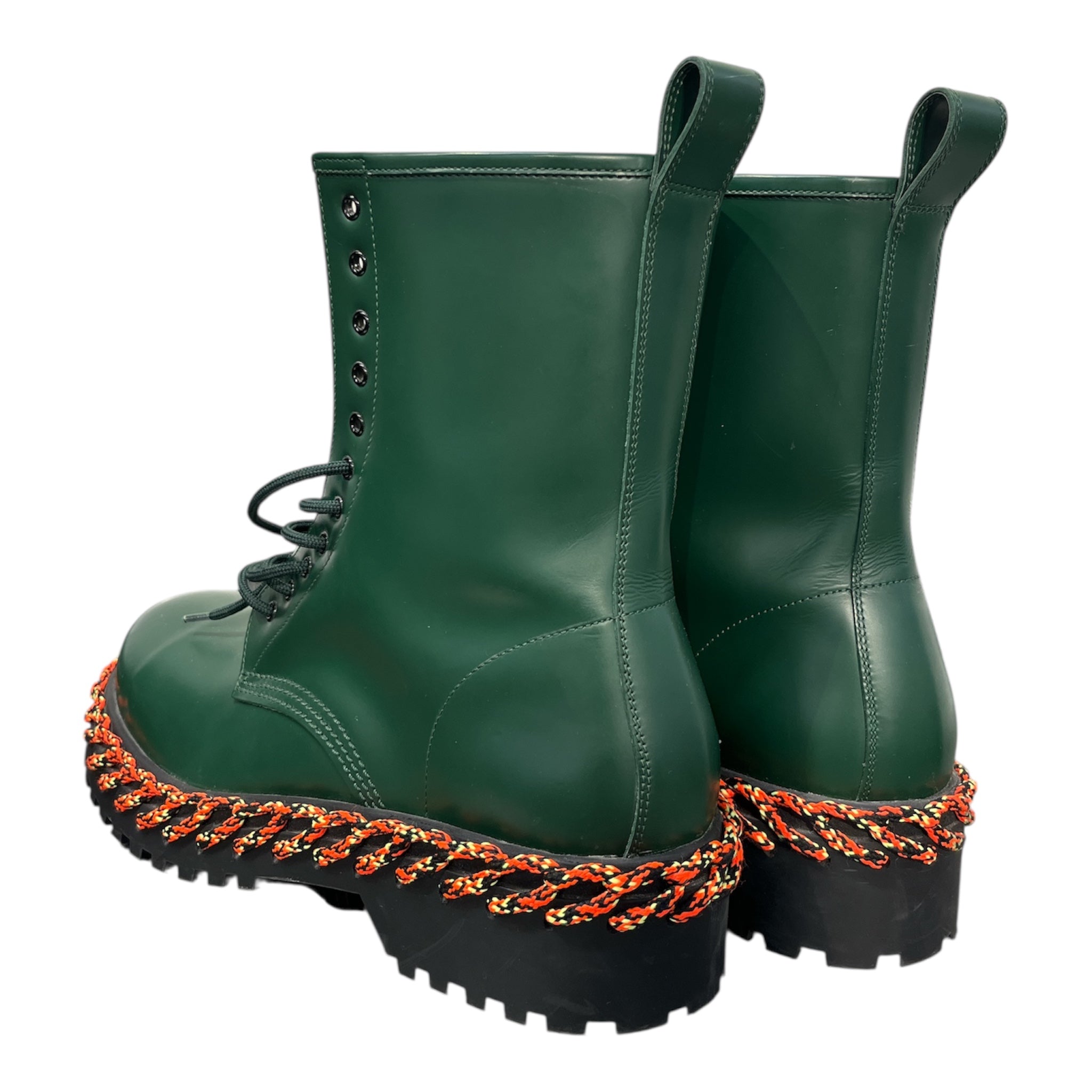BALENCIAGA/Boots/EU 41/Leather/GRN/NEONORANGELACEONSOLES view 2