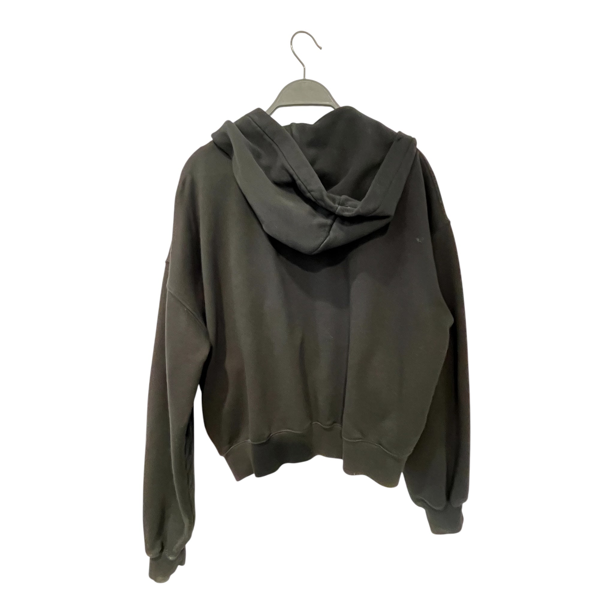JACQUEMUS/Zip Up Hoodie/S/Cotton/BLK/CROPPED / FRONT PATCH view 2