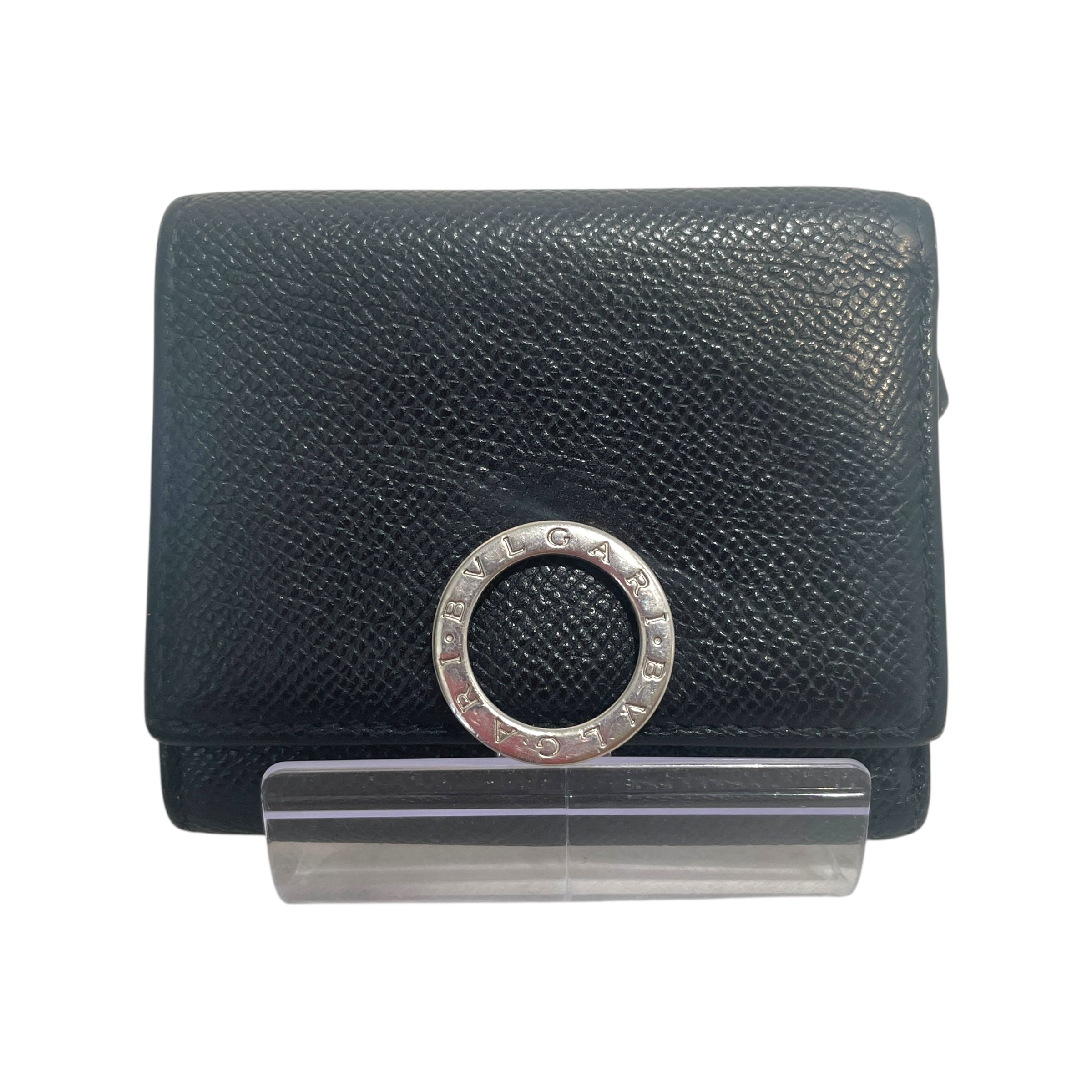 BVLGARI/Bifold Wallet/Leather/WHT/Hook Compact Wallet view 1