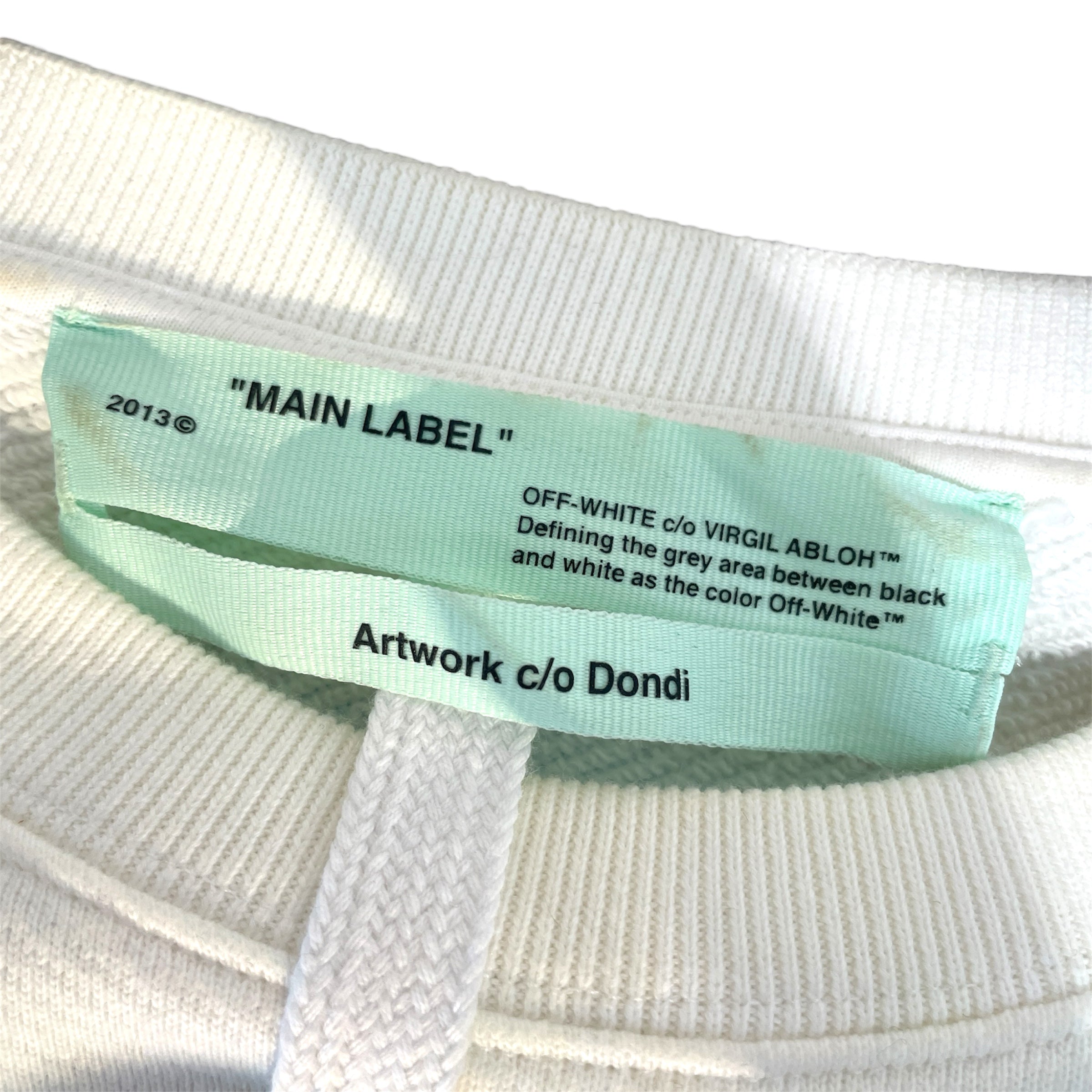 OFF-WHITE/Sweater/L/Graphic/Cotton/WHT/Pullover/F/W2017 'Dondi' 1/5 Crewneck view 5