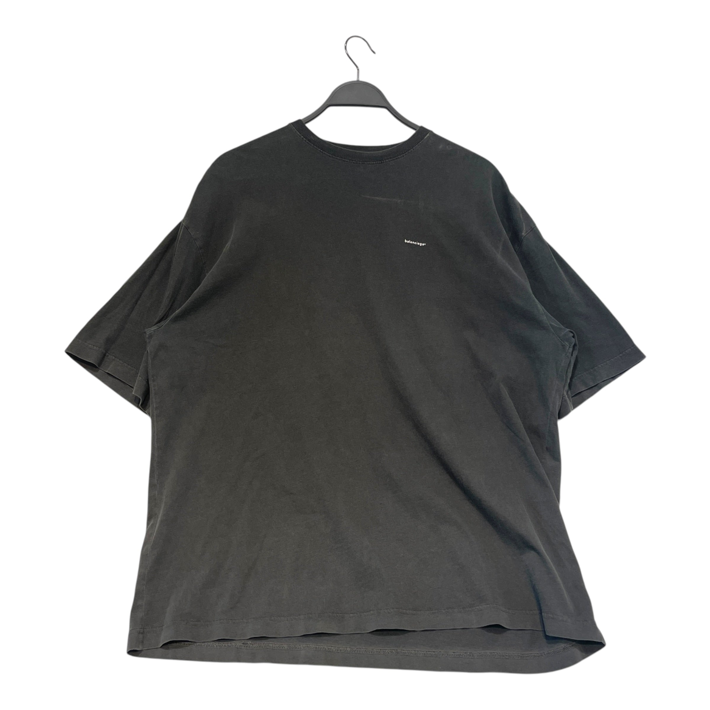 BALENCIAGA/T-Shirt/XL/Cotton/GRY/Micro Text Tee view 1