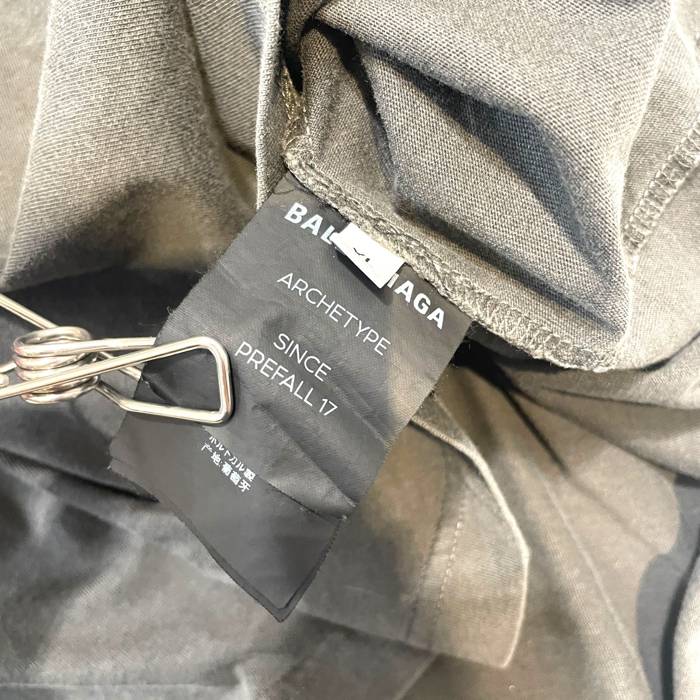 BALENCIAGA/T-Shirt/XL/Cotton/GRY/Micro Text Tee view 3