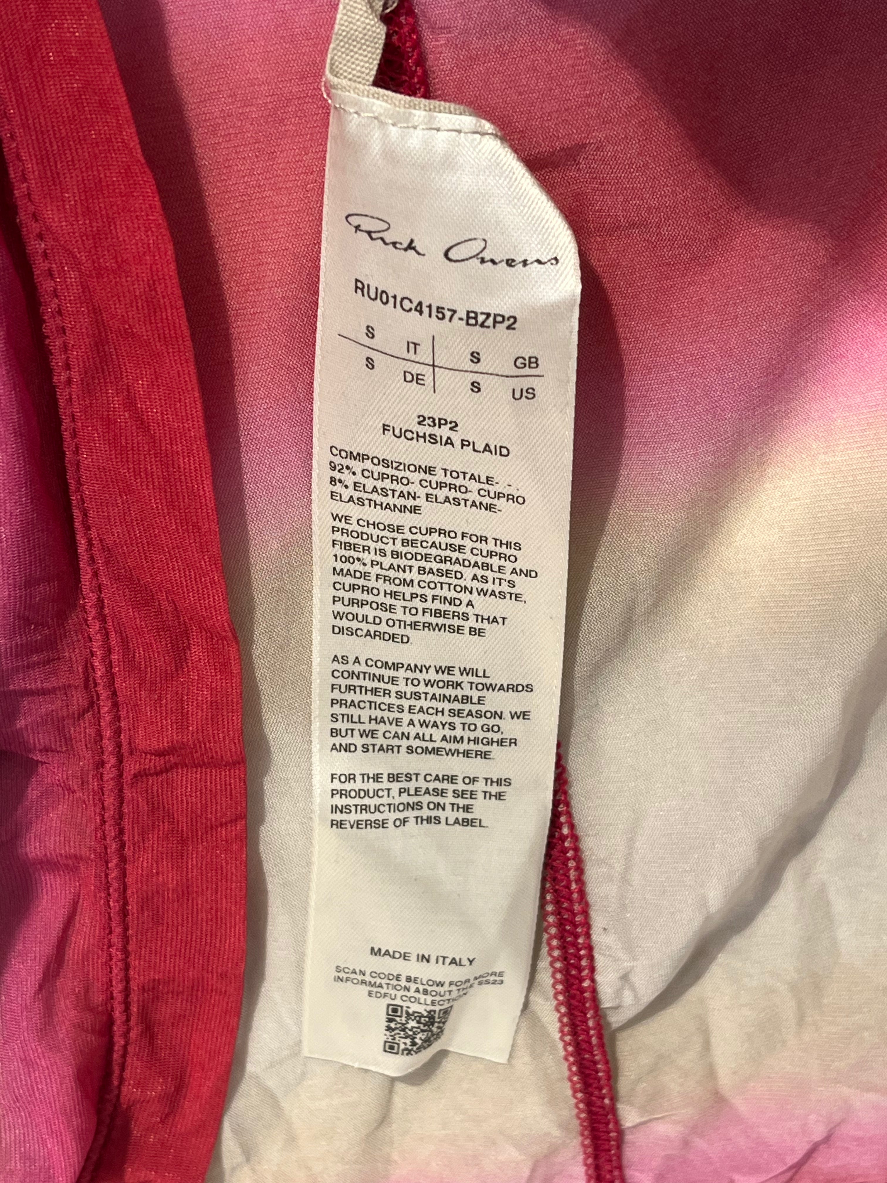 Rick Owens/Tank Top/S/Cotton/PNK/Stripe/SS 23 DEEP V NECK view 4