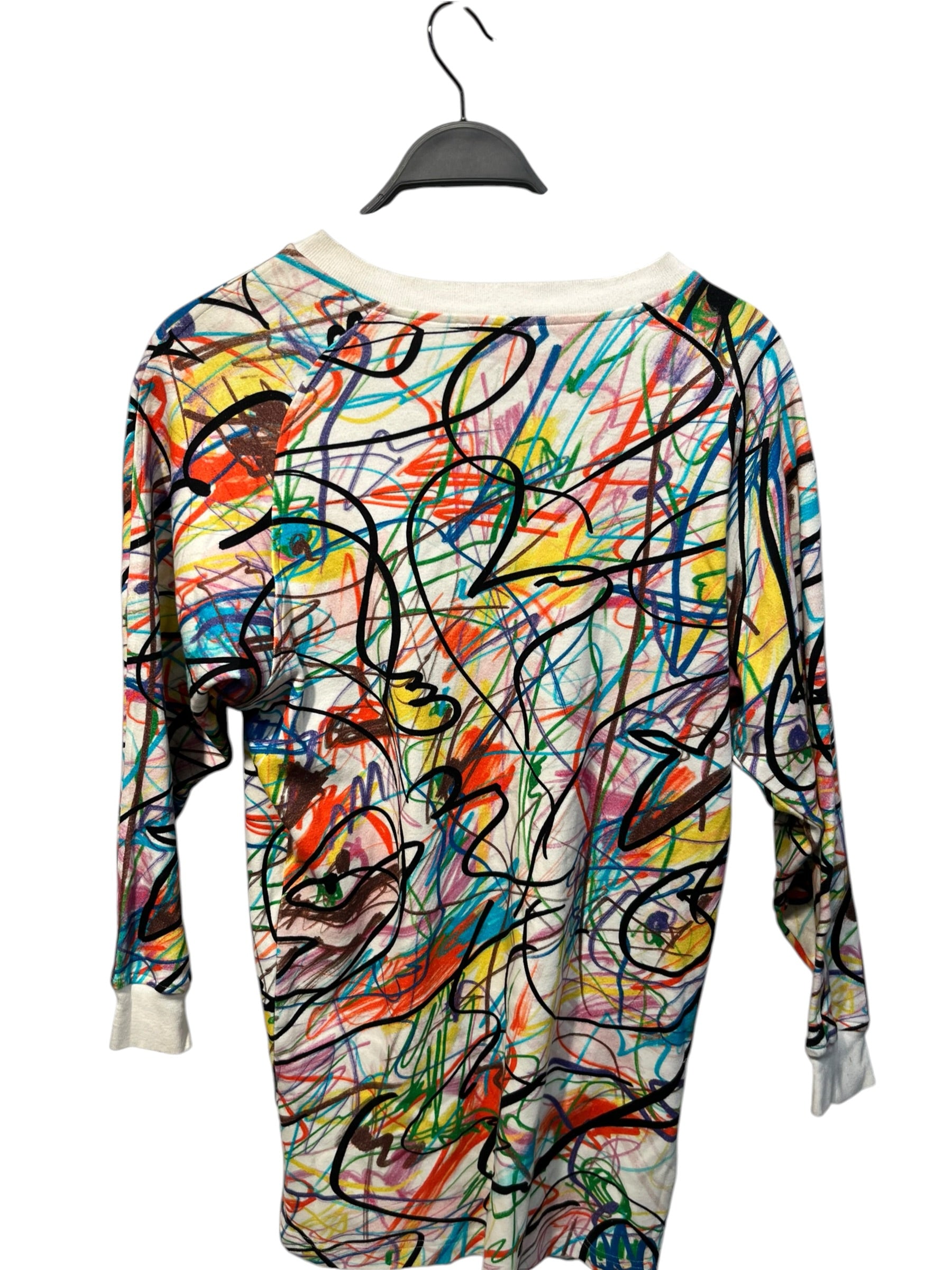 JEREMY SCOTT/Sweatshirt/4/All Over Print/Cotton/MLT/SCRIBBLE SWEATSHIRT view 2