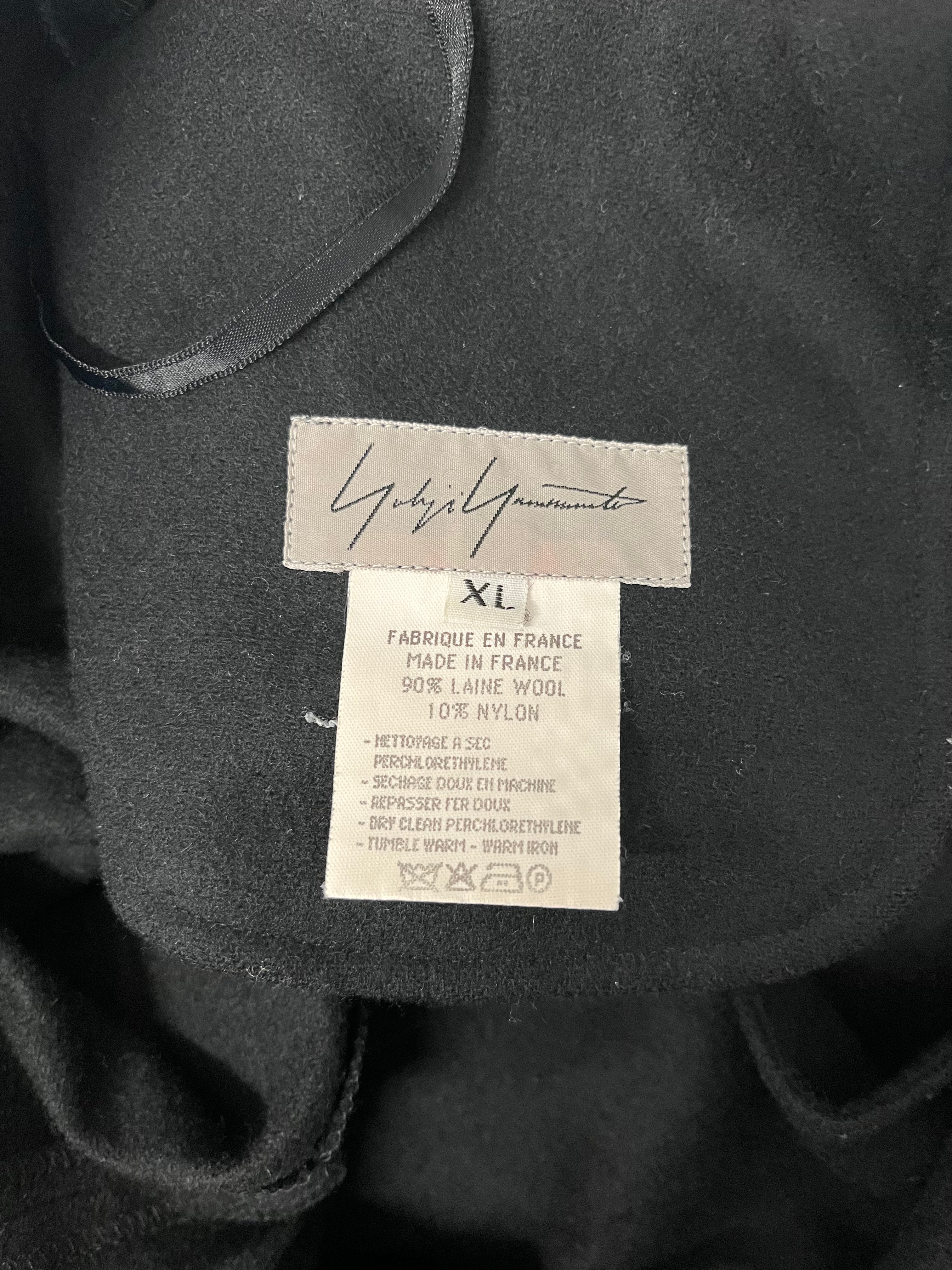 YOHJI YAMAMOTO/Pants/XL/Wool/BLK/TROUSERS view 3