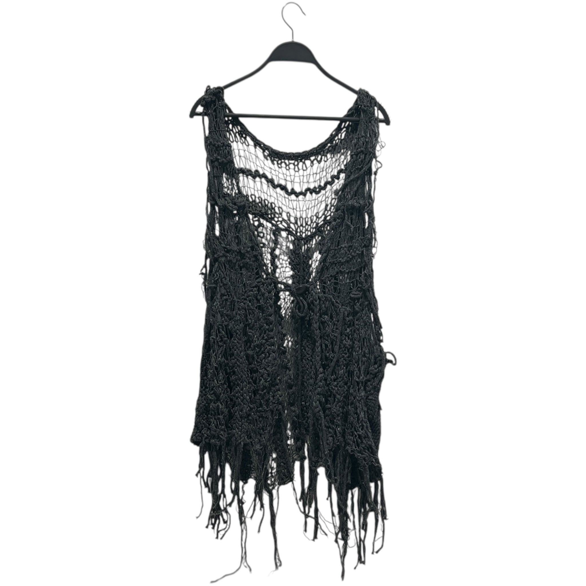 Blackmeans/Knitted Vest/OS/Cotton/GRY/DISTRESSED KNIT VEST view 1
