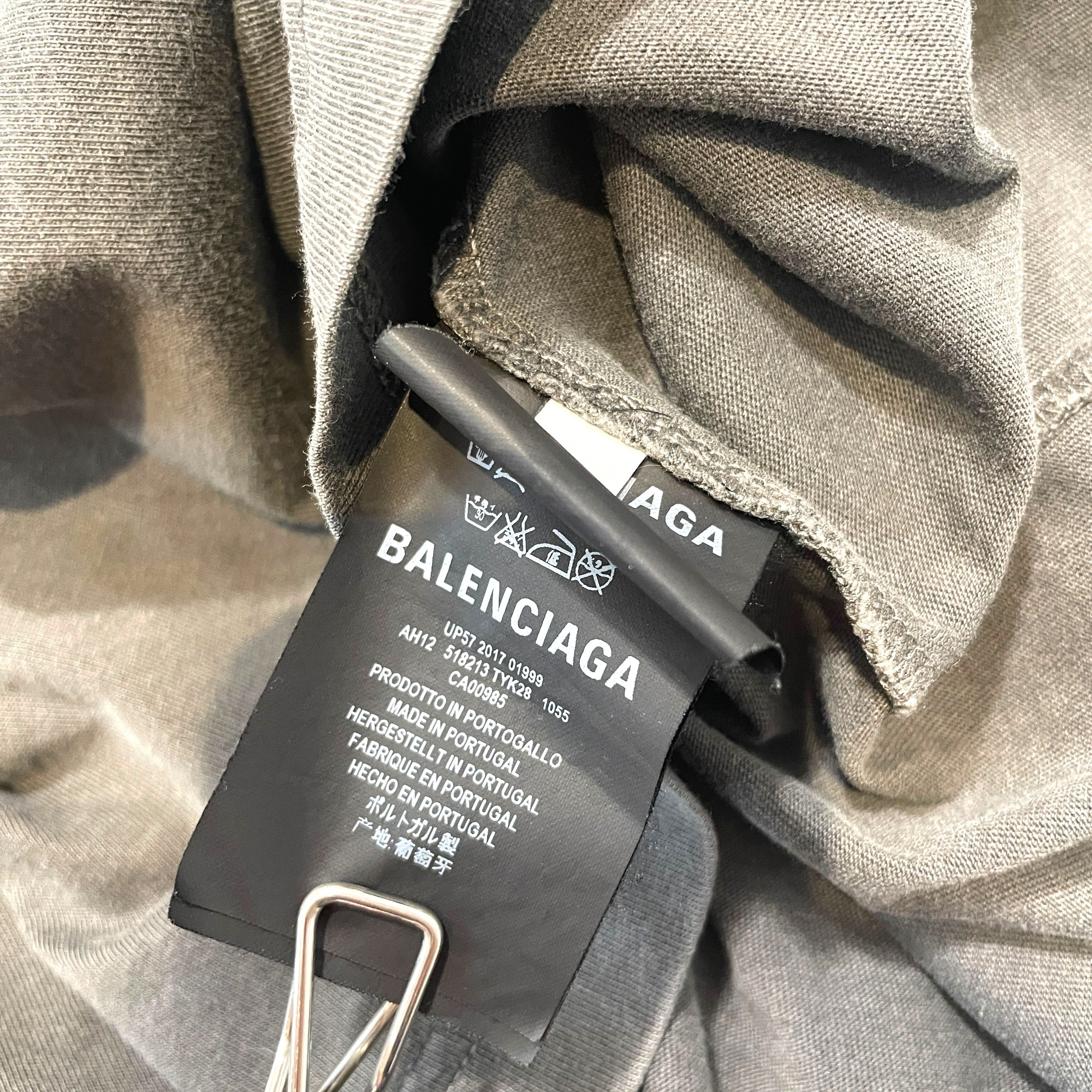 BALENCIAGA/T-Shirt/XL/Cotton/GRY/Micro Text Tee view 4