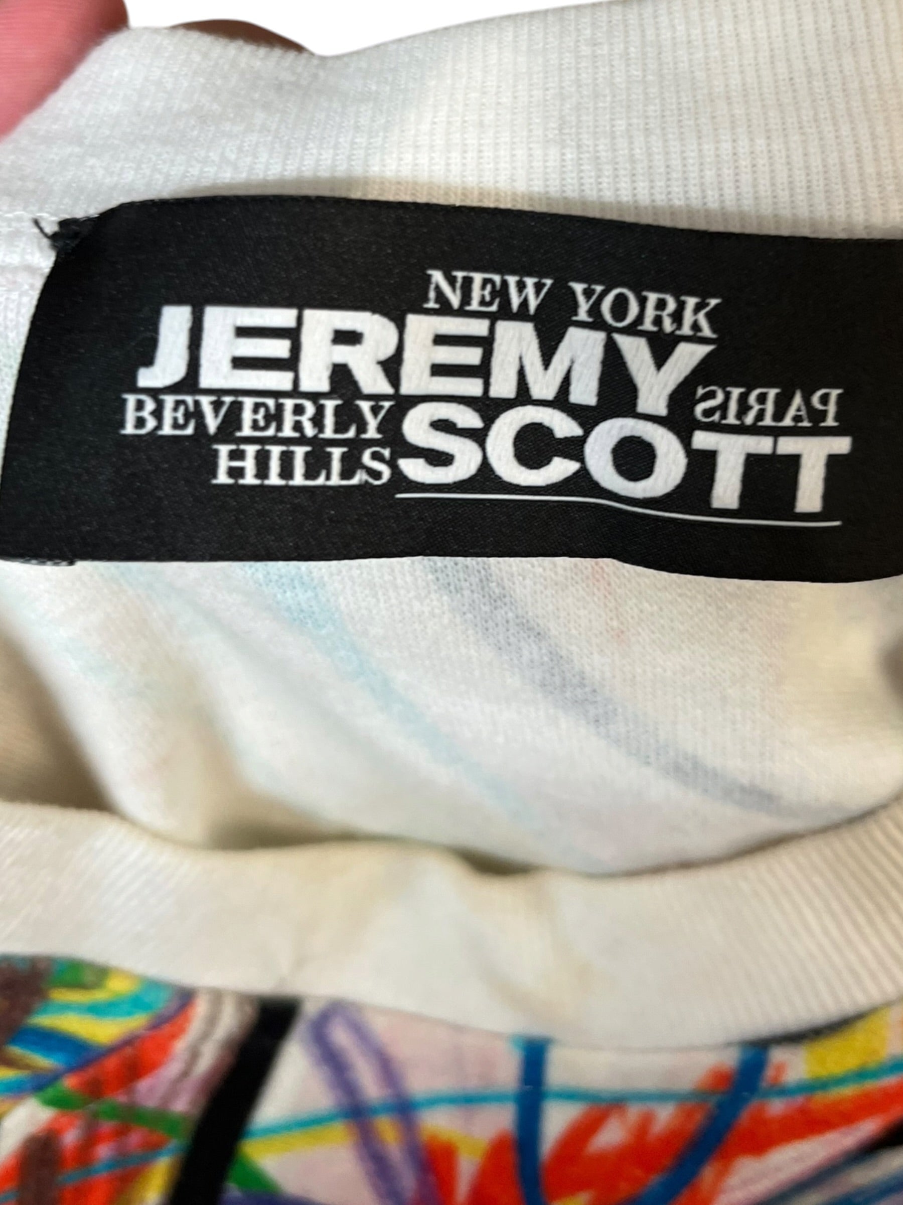 JEREMY SCOTT/Sweatshirt/4/All Over Print/Cotton/MLT/SCRIBBLE SWEATSHIRT view 3