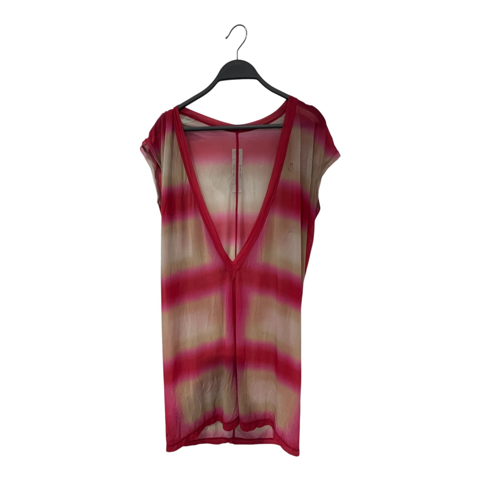 Rick Owens/Tank Top/S/Cotton/PNK/Stripe/SS 23 DEEP V NECK view 1