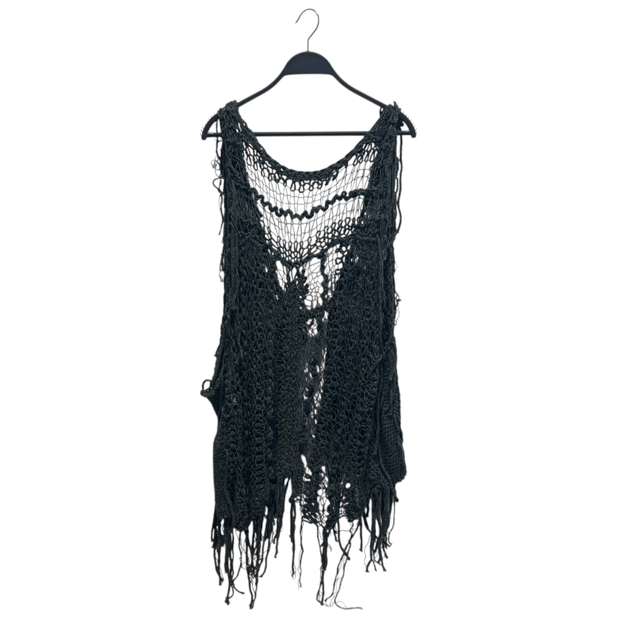 Blackmeans/Knitted Vest/OS/Cotton/GRY/DISTRESSED KNIT VEST view 2