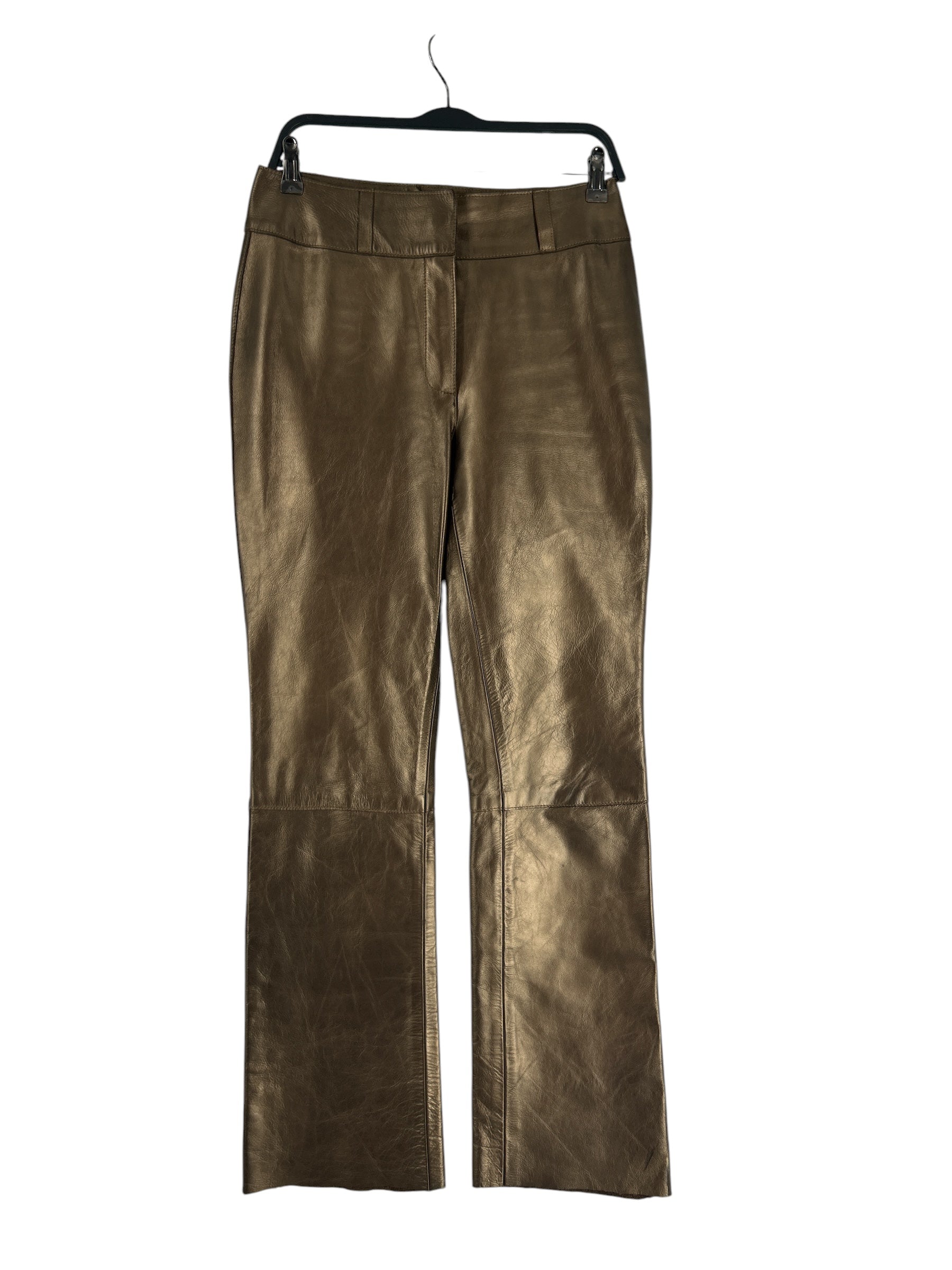 DOLCE&GABBANA/Bootcut Pants/30/Leather/GLD/BRONZE view 1