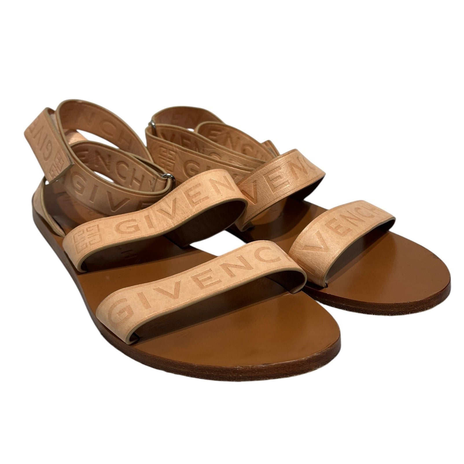 GIVENCHY/Sandals/US 7.5/Leather/BEG/ view 1