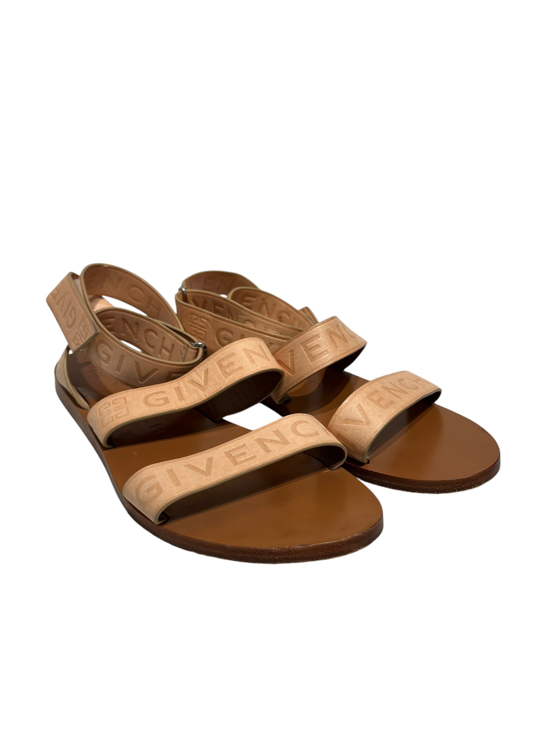 GIVENCHY/Sandals/US 7.5/Leather/BEG/ view 1