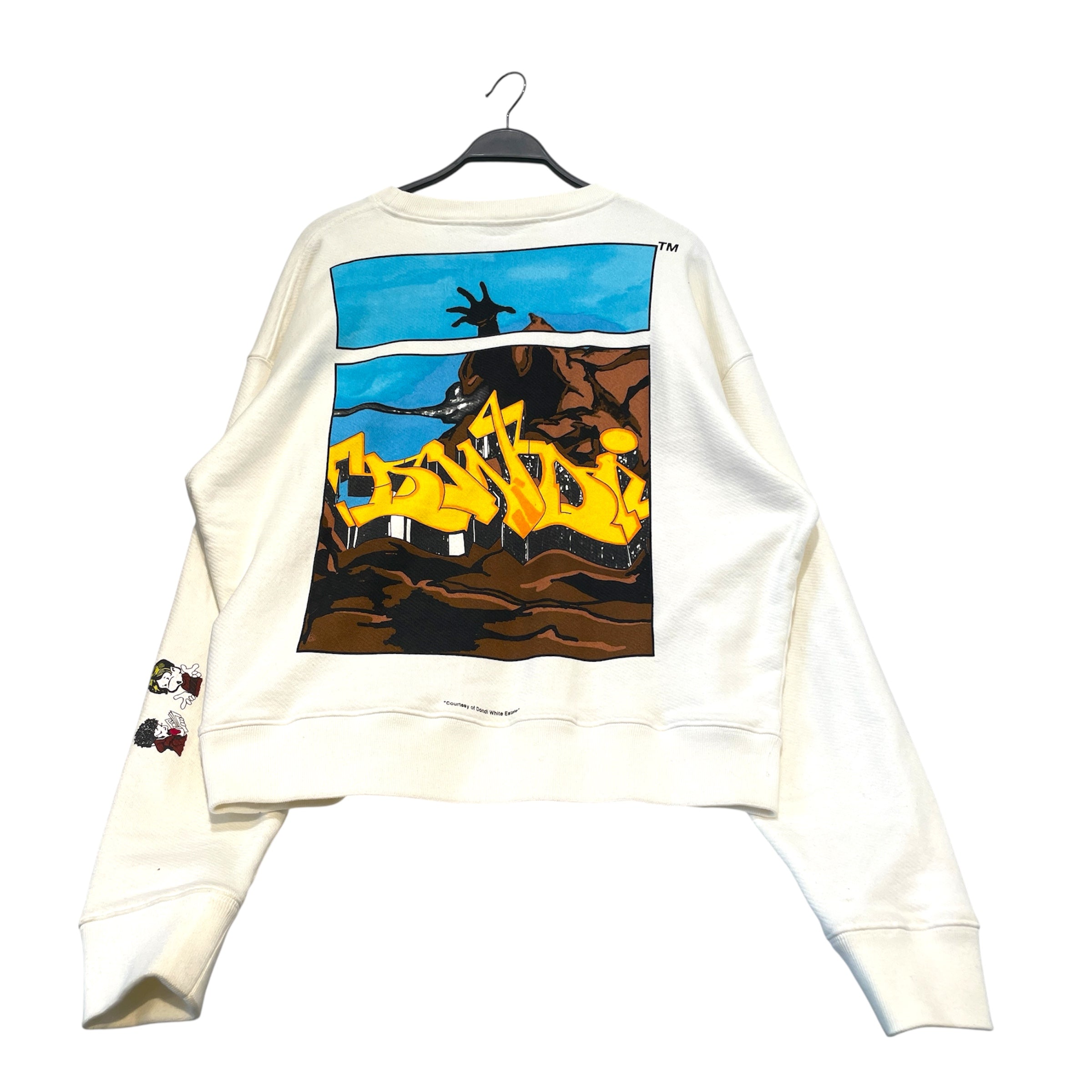 OFF-WHITE/Sweater/L/Graphic/Cotton/WHT/Pullover/F/W2017 'Dondi' 1/5 Crewneck view 2
