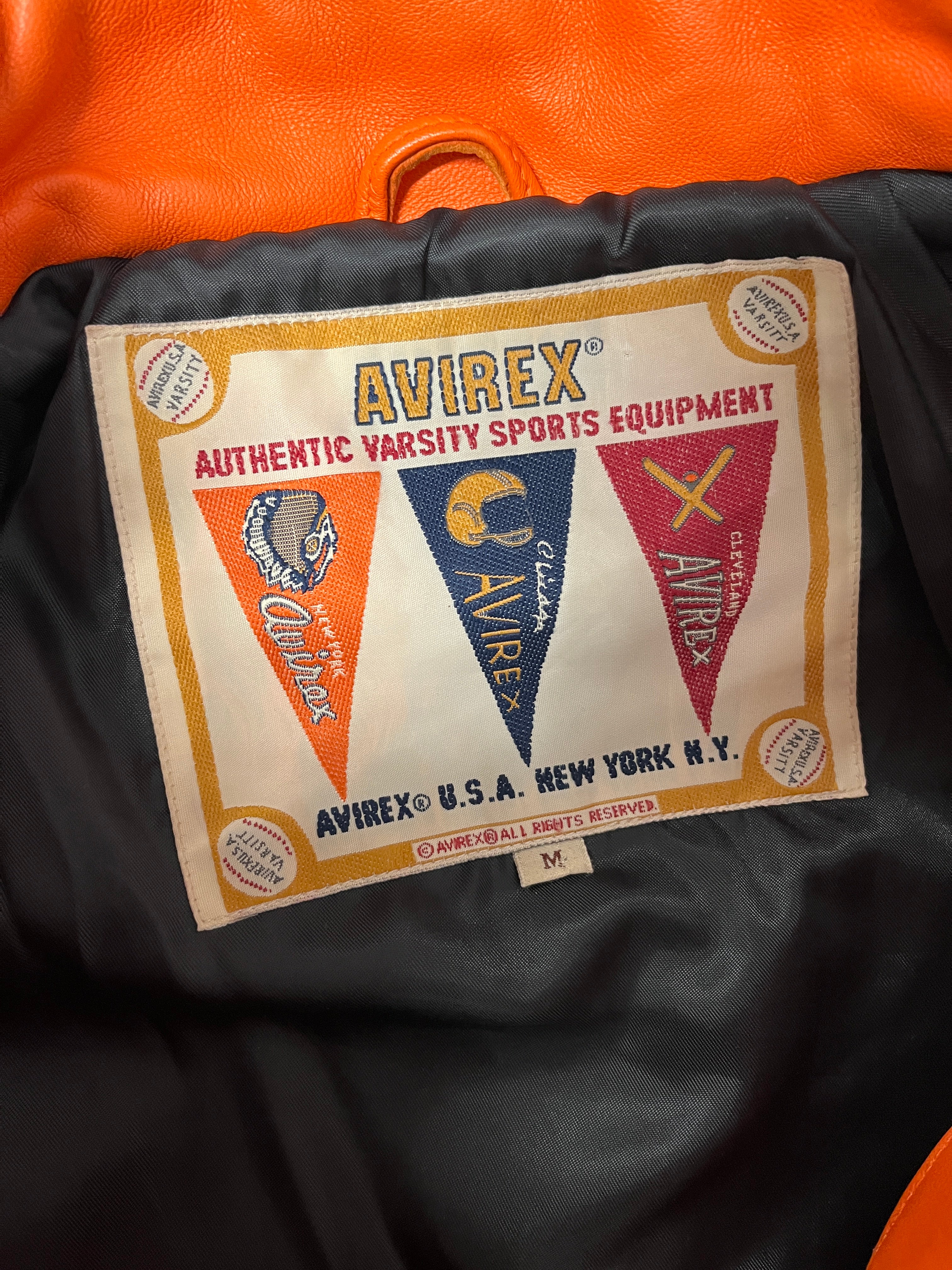 AVIREX/Leather Jkt/M/Leather/ORN/1975 VARSITY view 4