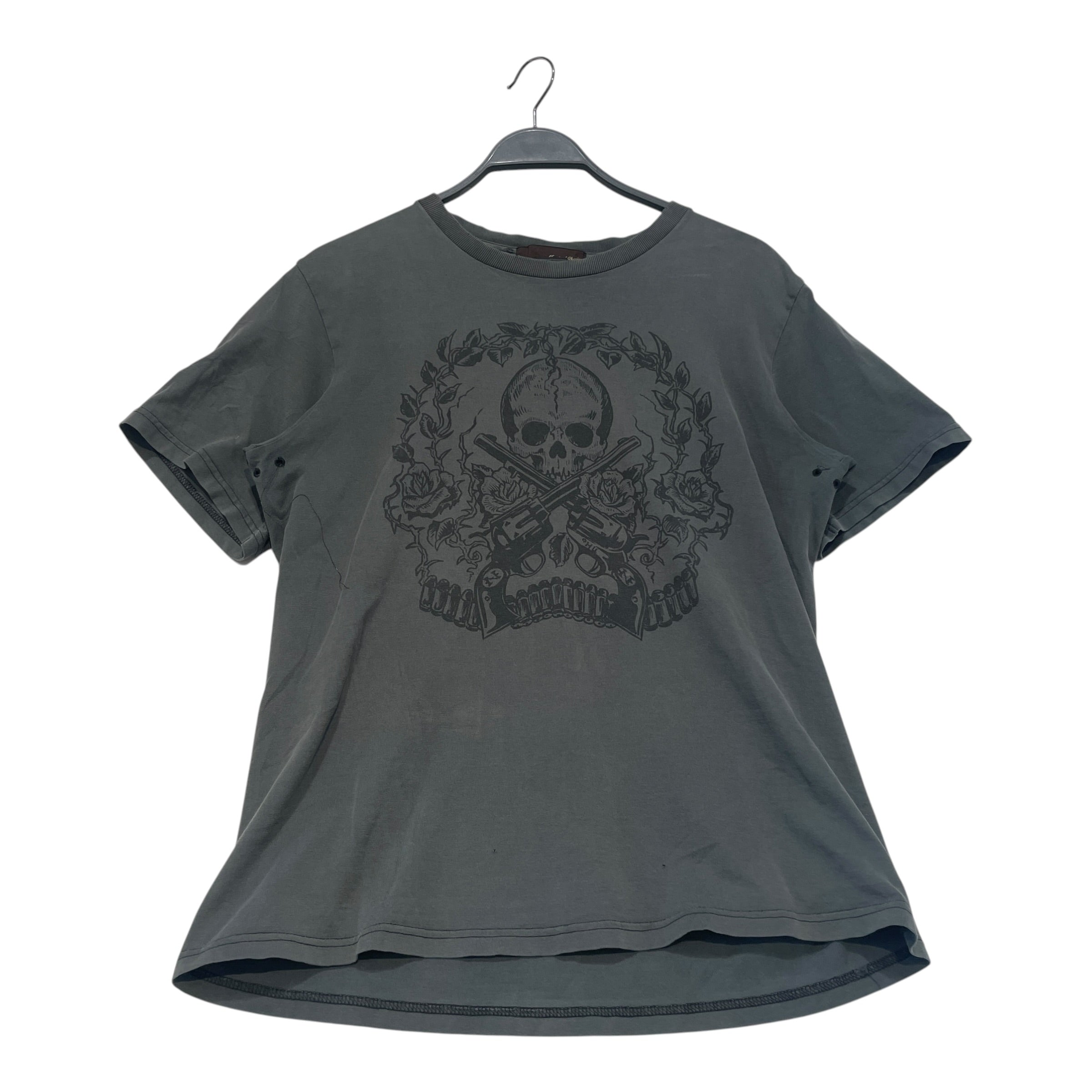 NUMBER (N)INE/T-Shirt/3/Cotton/GRY/Graphic/Skull n Guns view 1