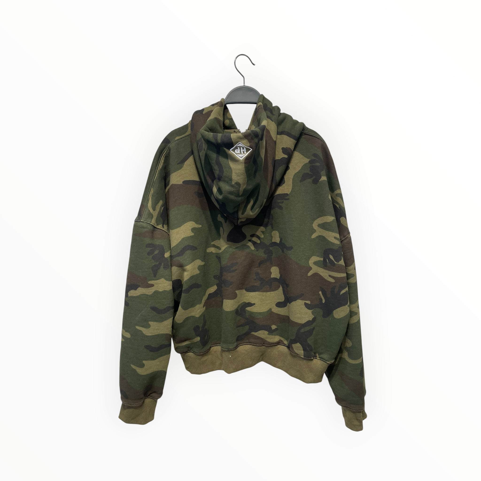 HP/Zip Up Hoodie/XL/Camouflage/Cotton/GRN/ARMY ON FRONT view 2