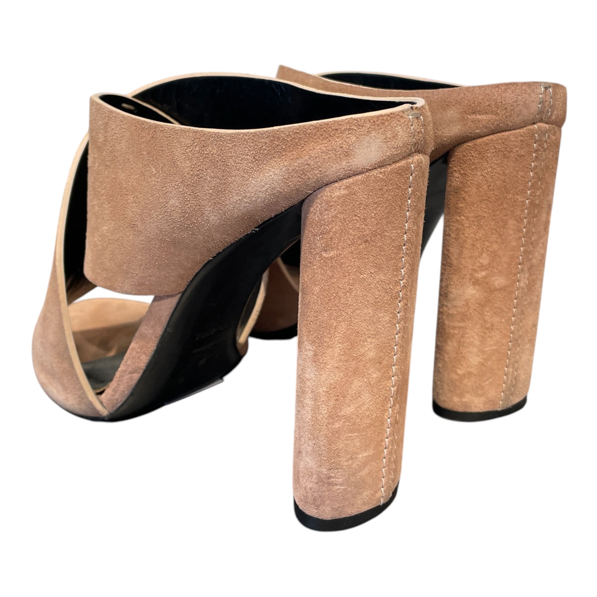 TOM FORD/Heels/EU 41/Suede/BEG/OPEN TOE SUEDE HEELS view 2