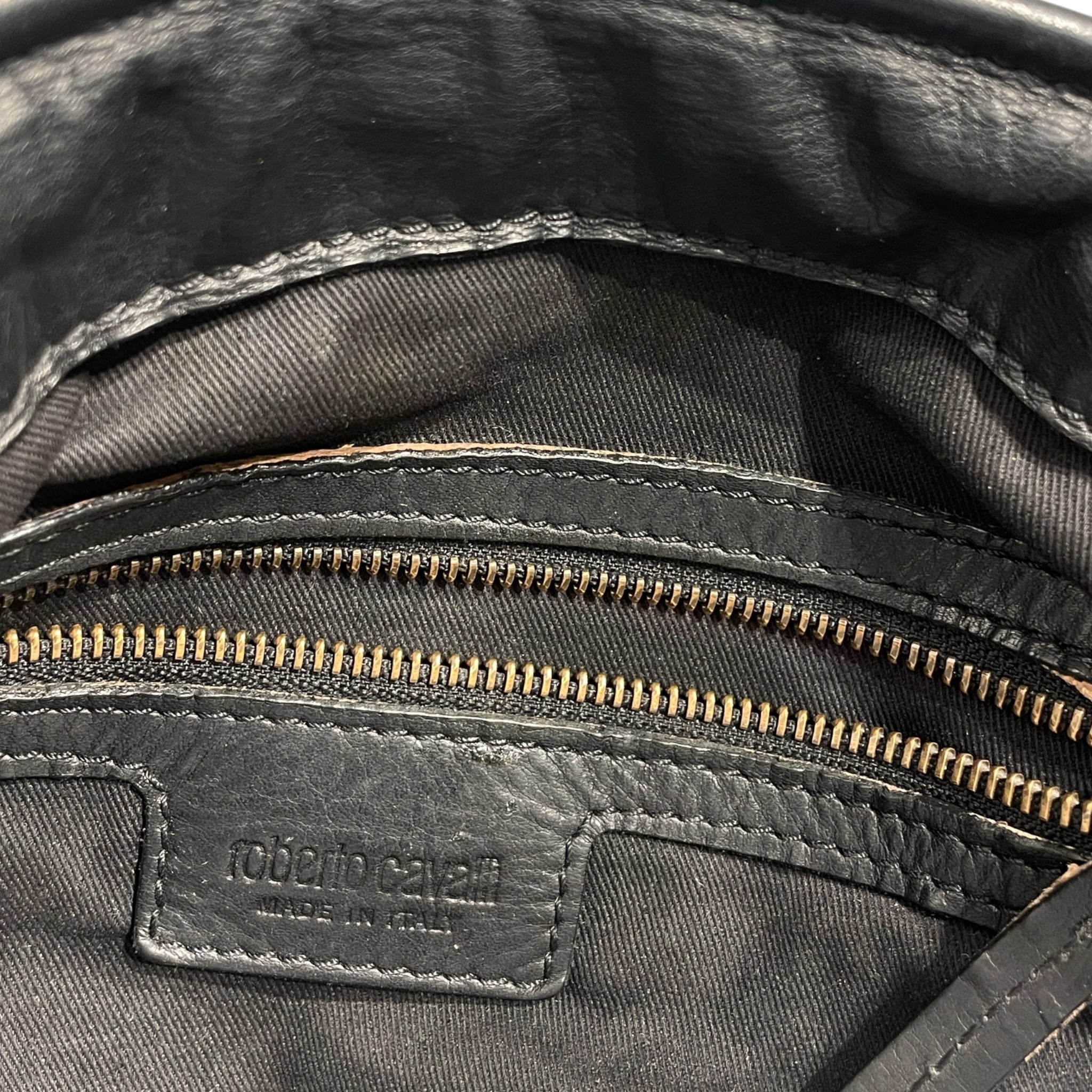 roberto cavalli/Tote Bag/Leather/BLK/ view 3