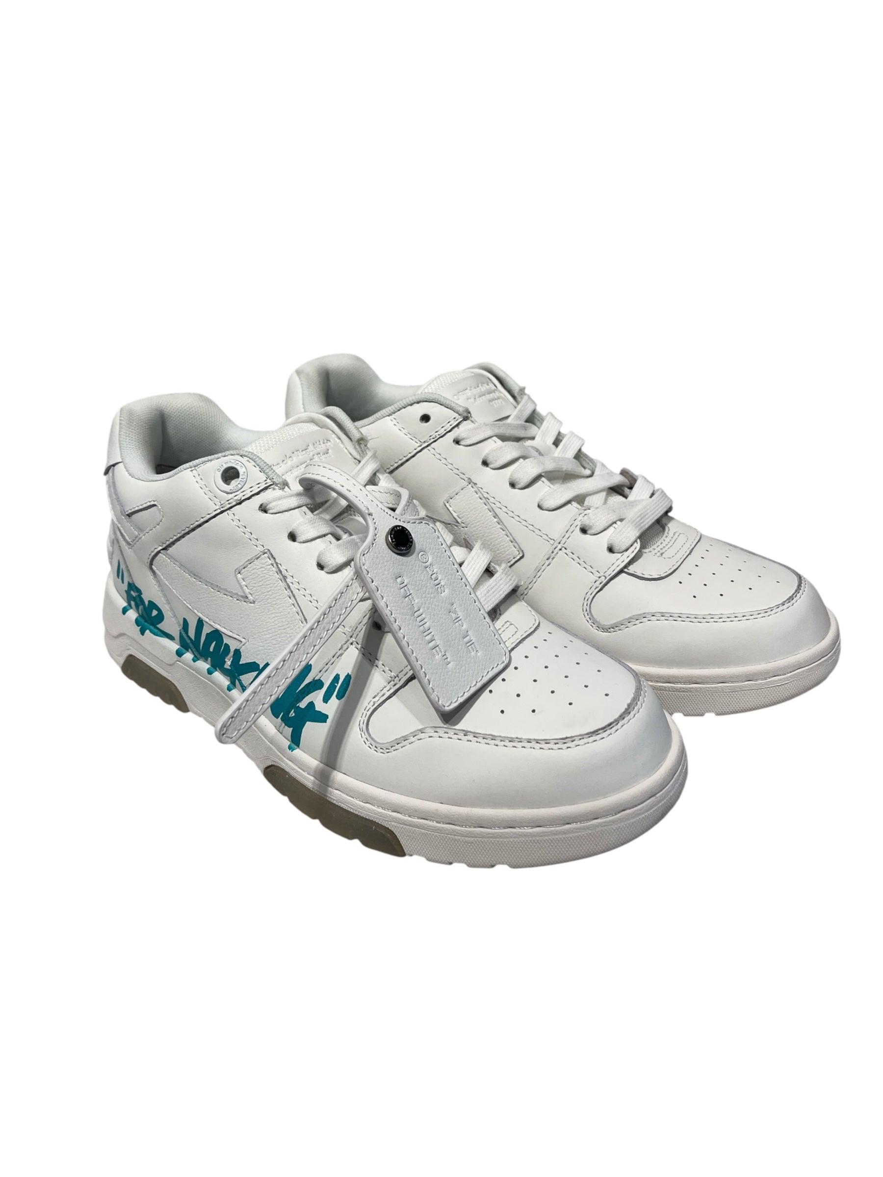 OFF-WHITE/Low-Sneakers/EU 40/Leather/WHT/Plain-Toe/blue "for walking" view 1
