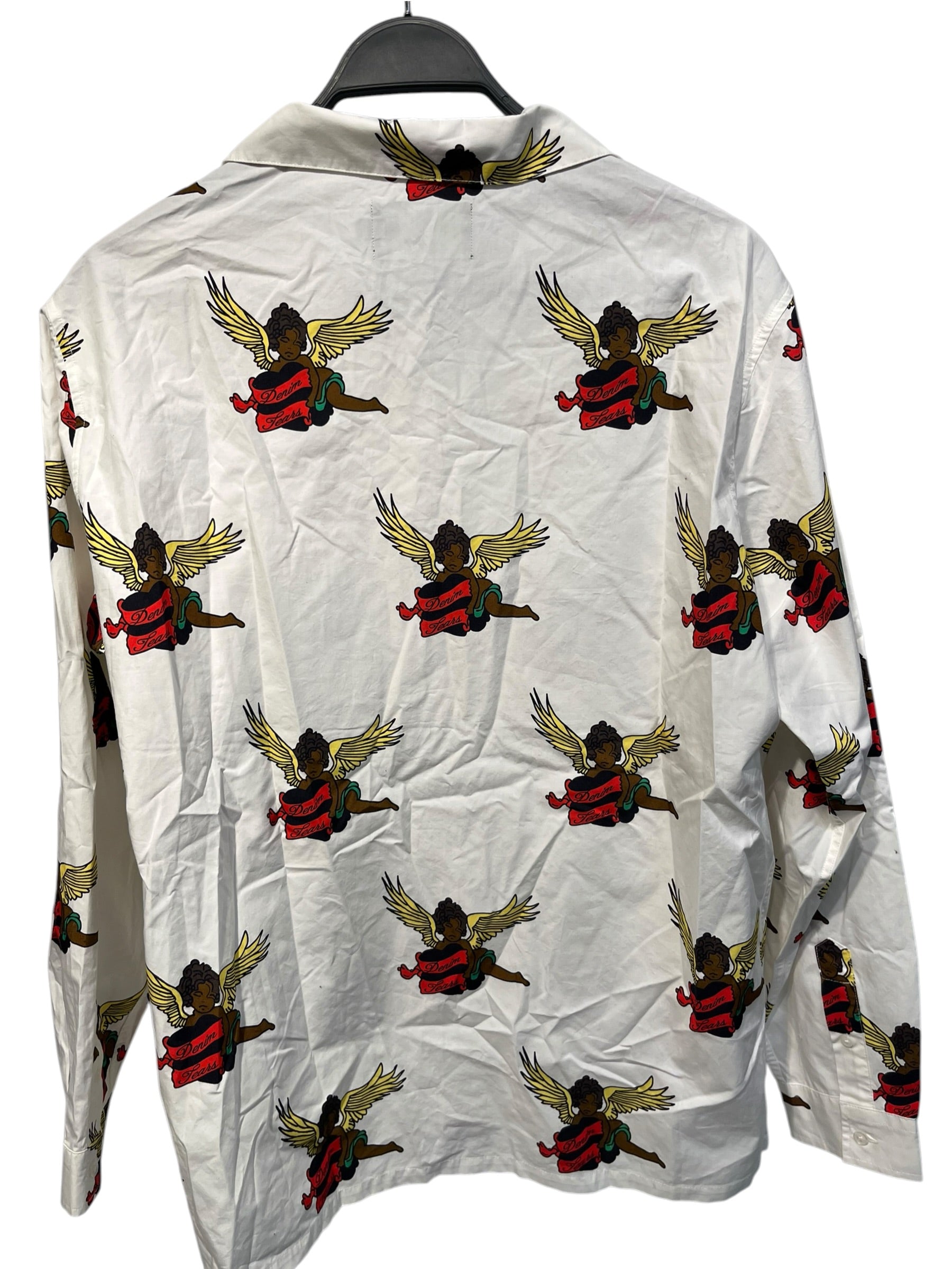 DENIM TEARS/LS Shirt/S/Cotton/WHT/All Over Print/CHERUB PRINT SHIRT view 2