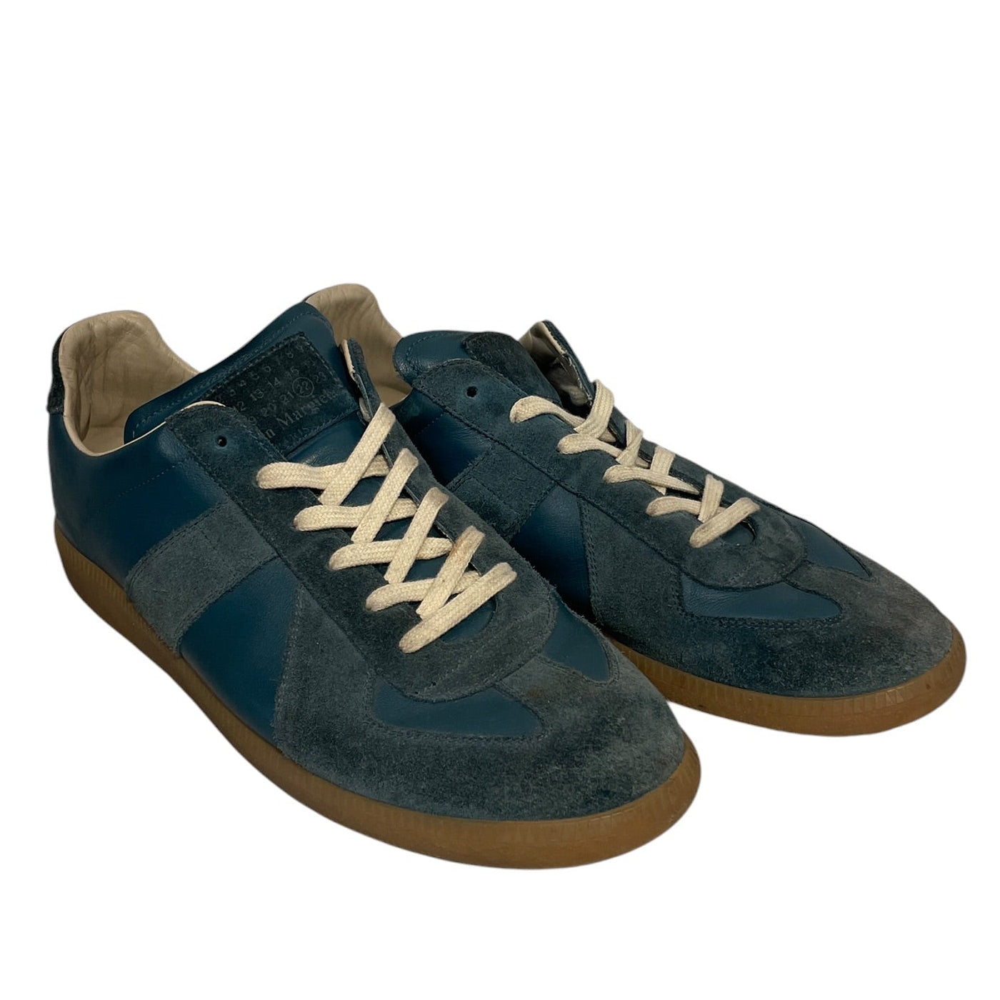 Maison Margiela/Low-Sneakers/EU 46/Suede/BLU/Replica view 1