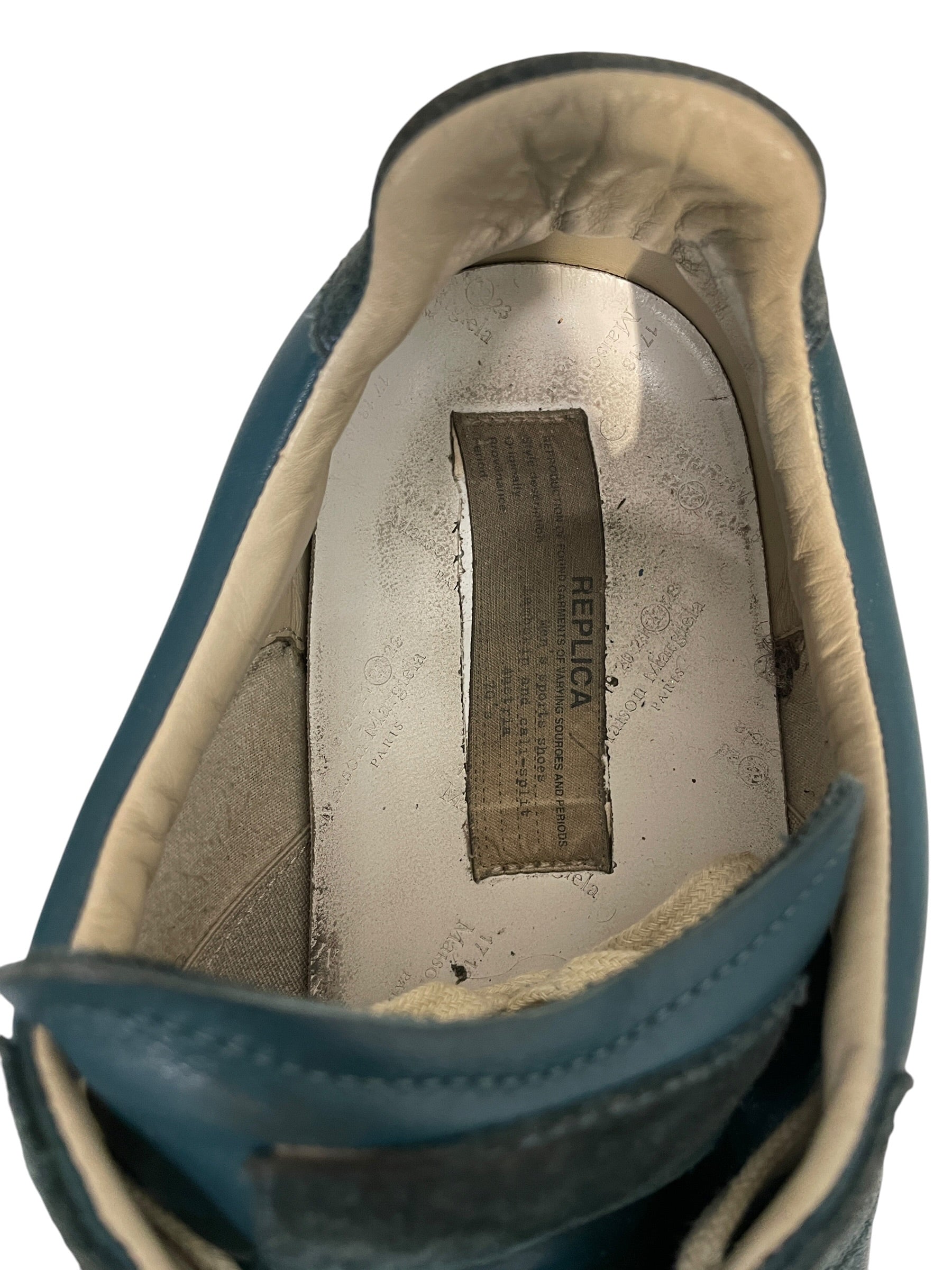 Maison Margiela/Low-Sneakers/EU 46/Suede/BLU/Replica view 3