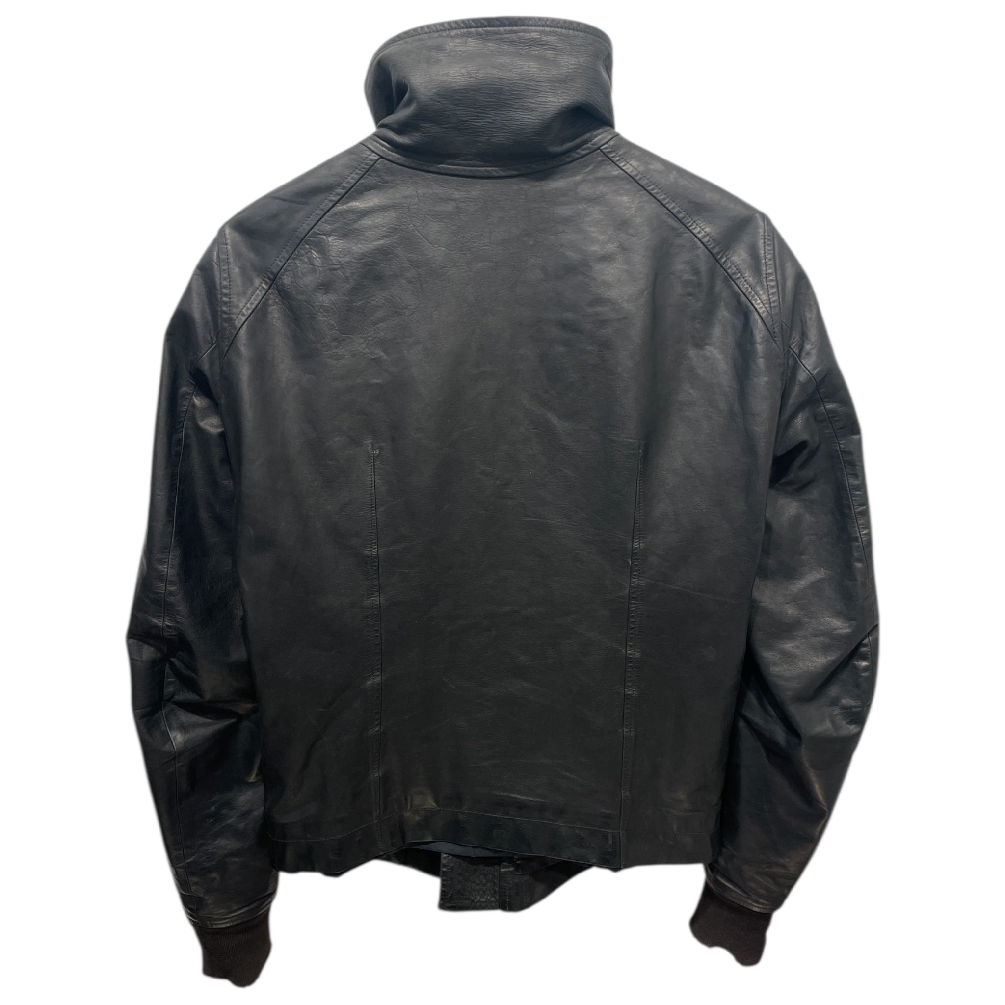 Rick Owens/Leather Jkt/40/Leather/BLK/Stretch wrist view 2