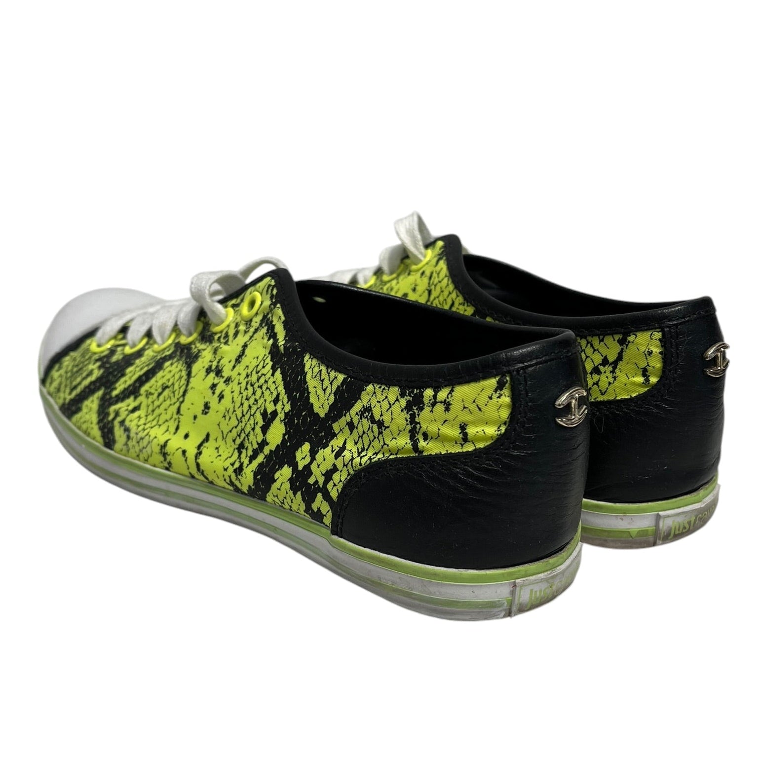 Just cavalli/Low-Sneakers/US 7.5/Animal Pattern/Nylon/YEL/SNAKE SKIN SNEAKER view 2