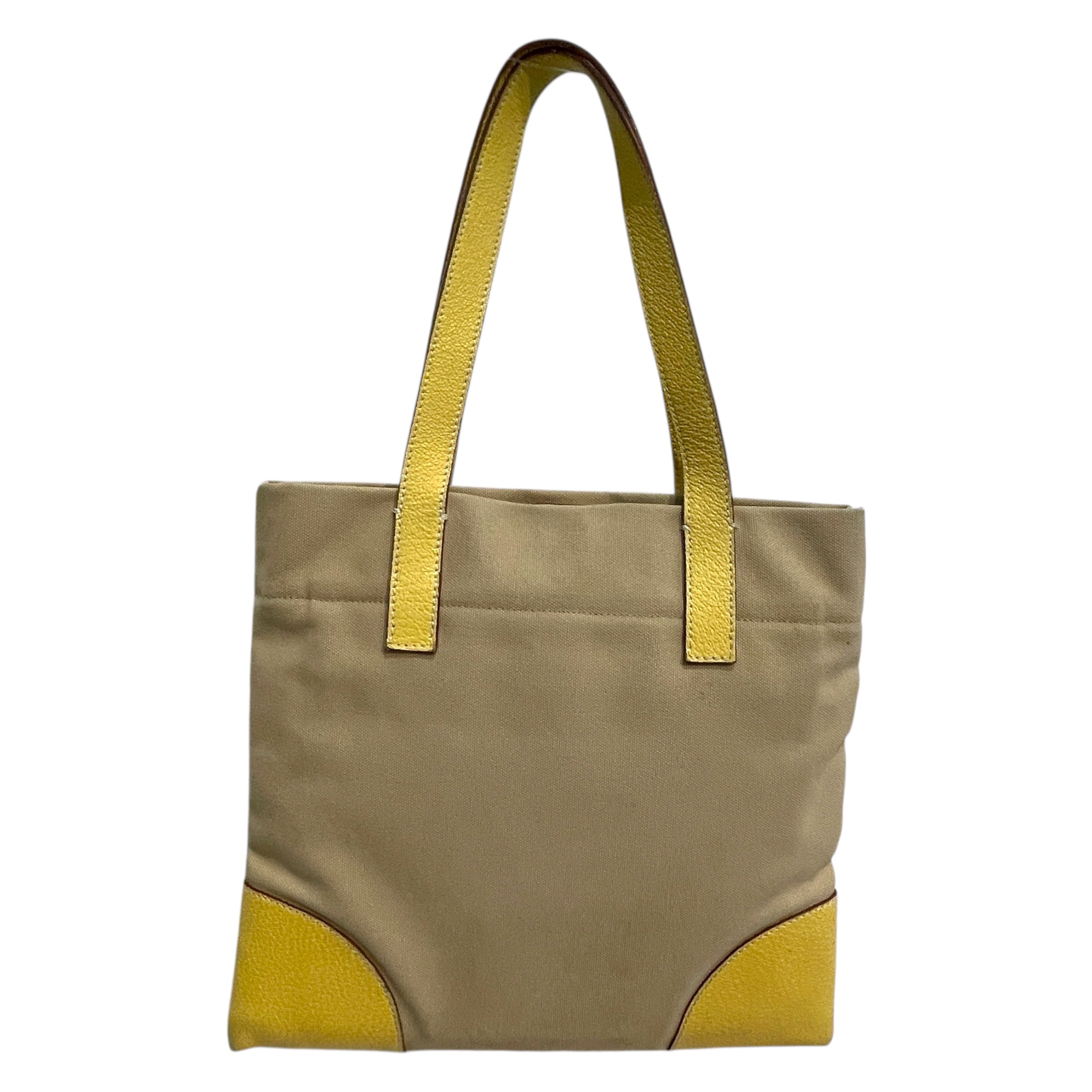 PRADA/Hand Bag/Cotton/CRM/Cinghiale Trimmed Canapa Tote view 4