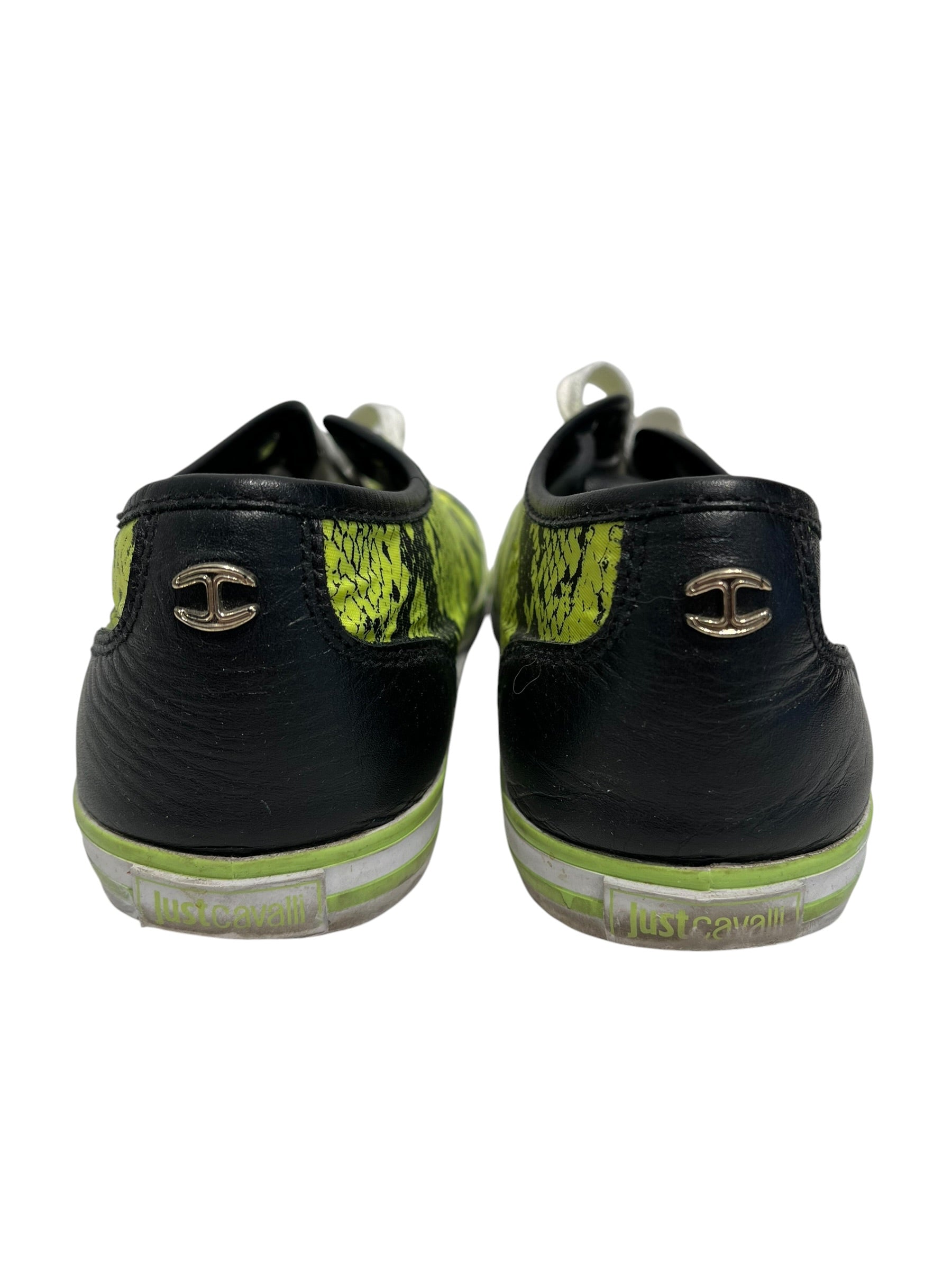 Just cavalli/Low-Sneakers/US 7.5/Animal Pattern/Nylon/YEL/SNAKE SKIN SNEAKER view 3