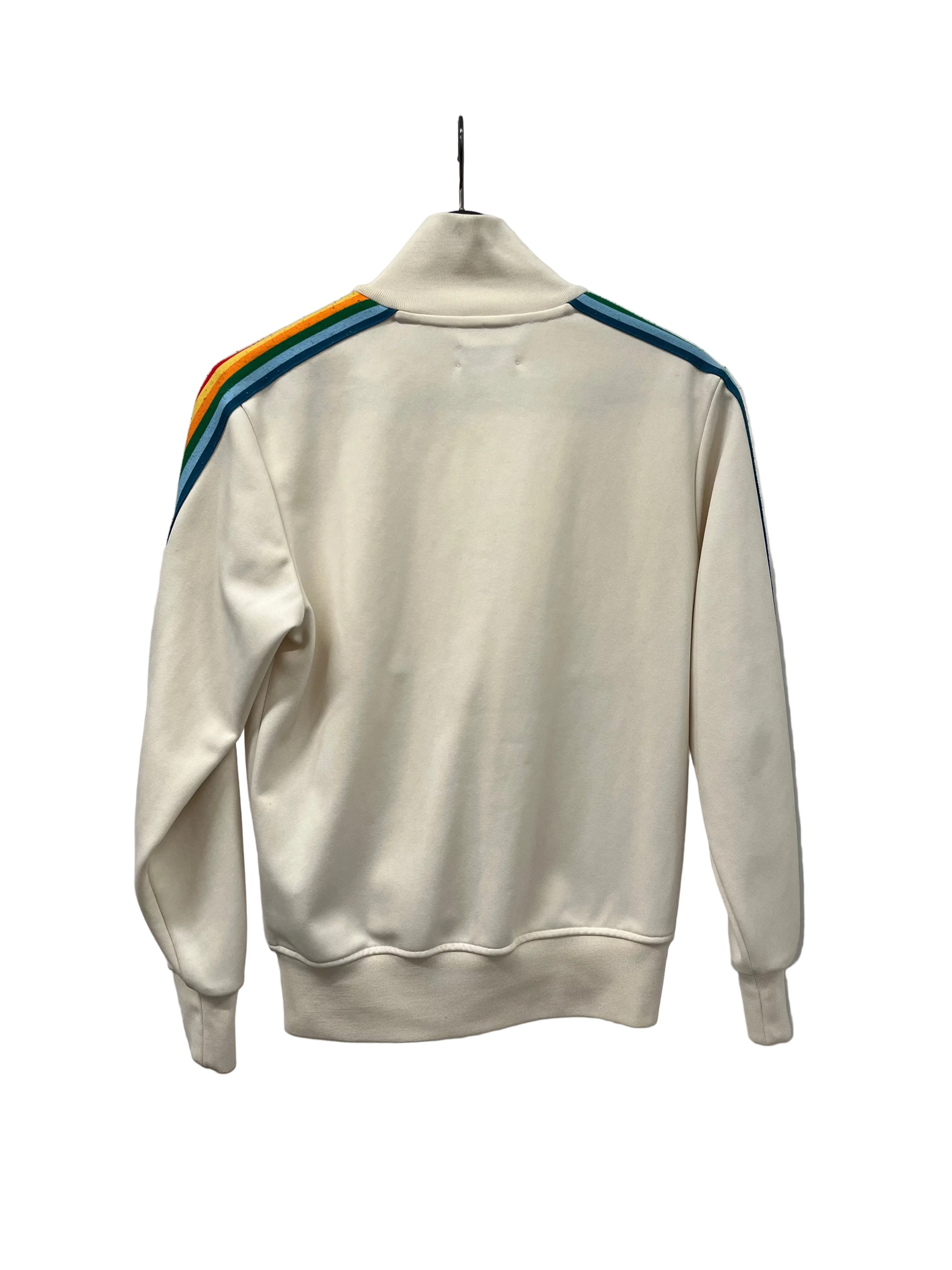 Palm Angels/Track Jkt/S/Cotton/CRM/RAINBOW STRIPES ON ARMS view 2