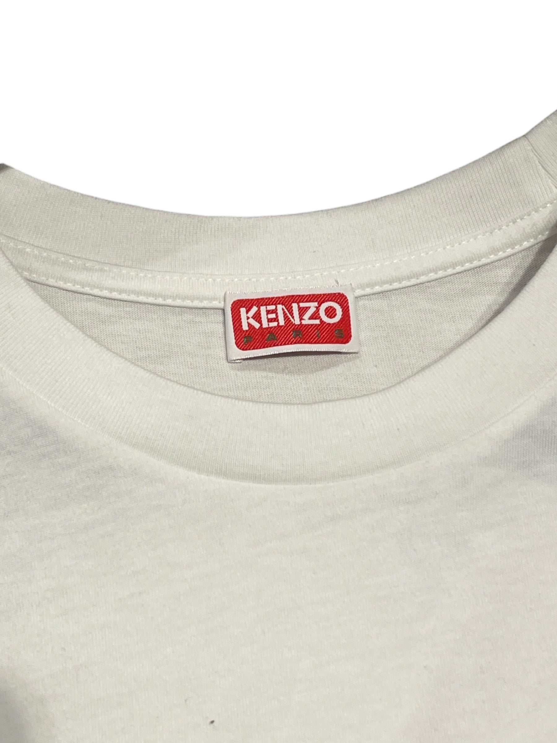 KENZO/T-Shirt/L/Cotton/WHT/KENZO IN CURSIVE PLAIN SHIRT view 4