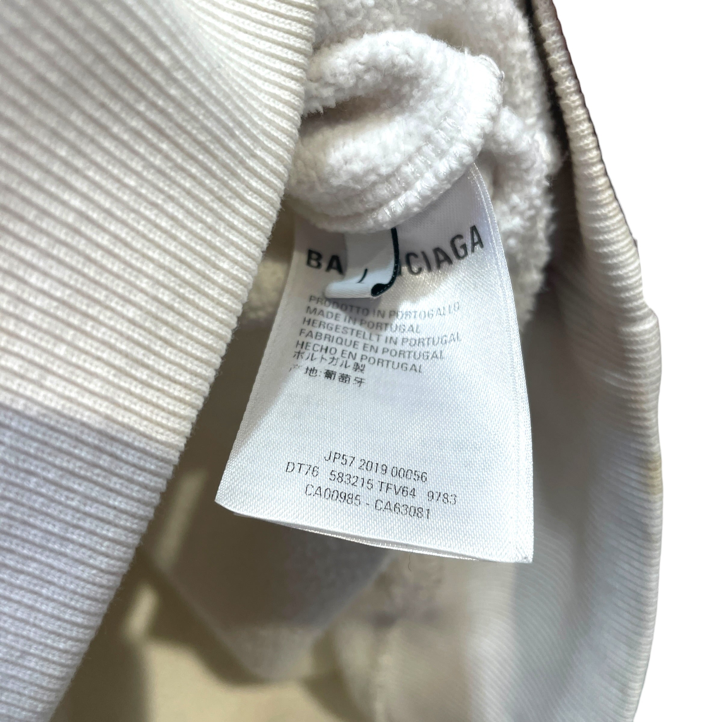 BALENCIAGA/Hoodie/L/Cotton/WHT/Script Hoodie view 4