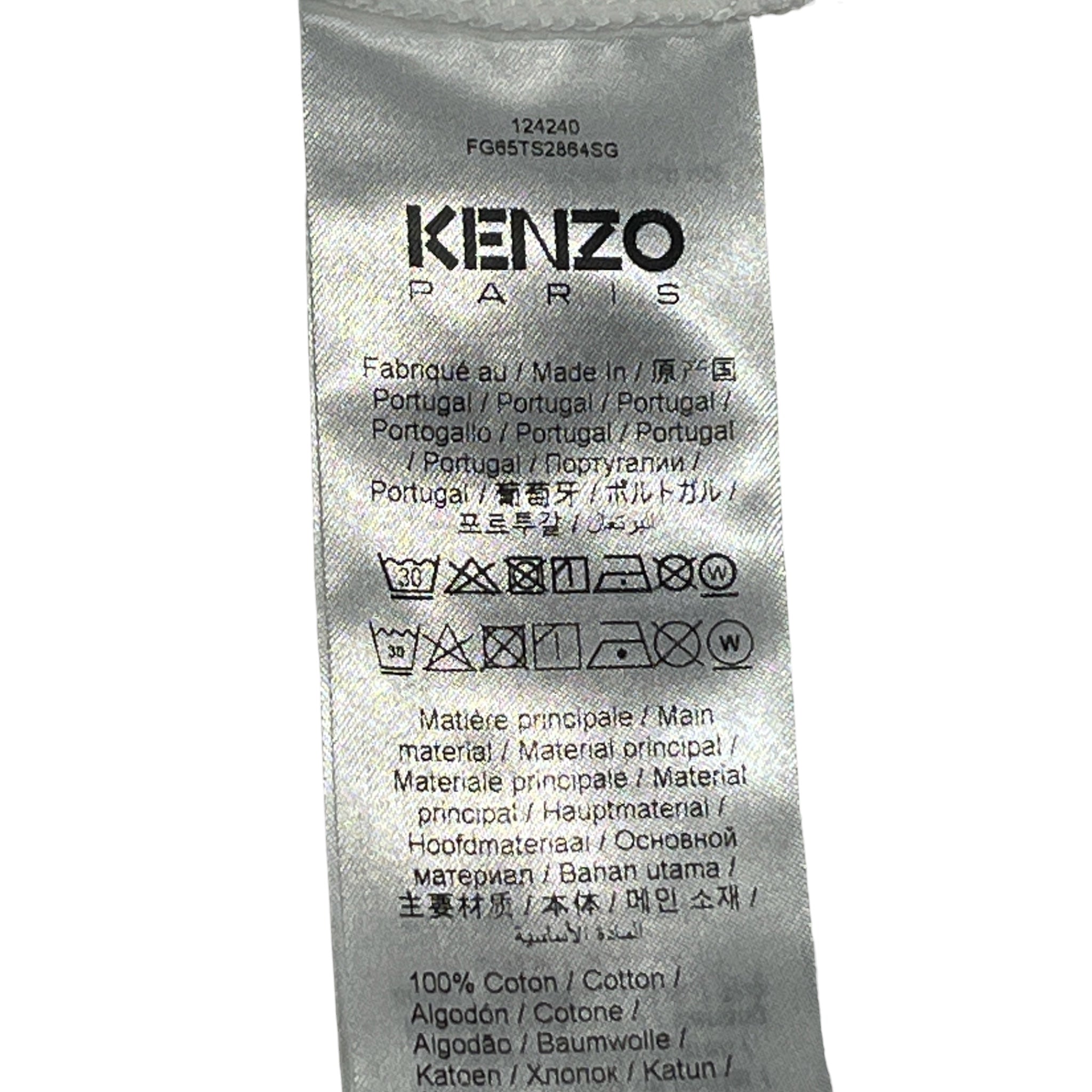 KENZO/T-Shirt/L/Cotton/WHT/KENZO IN CURSIVE PLAIN SHIRT view 3