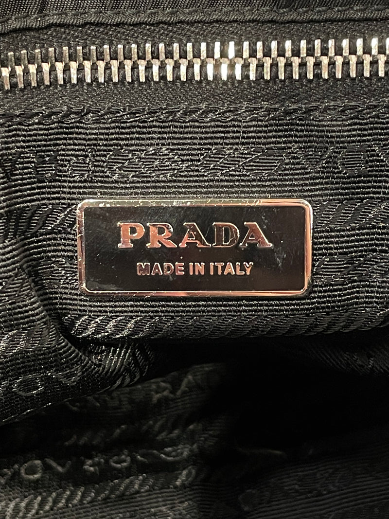 PRADA/Hand Bag/OS/Nylon/BLK/Etiquette handbag