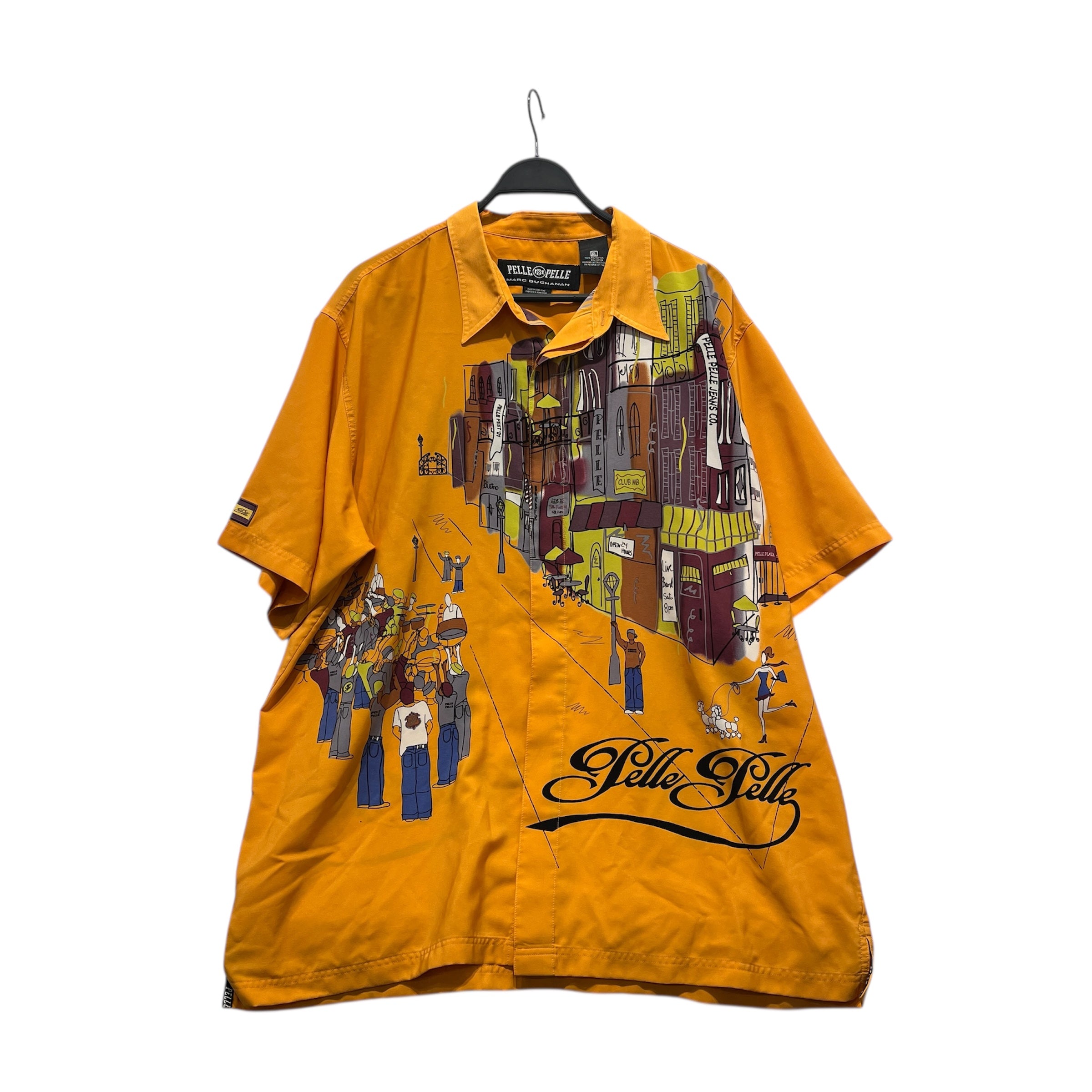 Pelle Pelle/SS Shirt/XL/Polyester/ORN/Graphic/24 HR CITY BD view 1