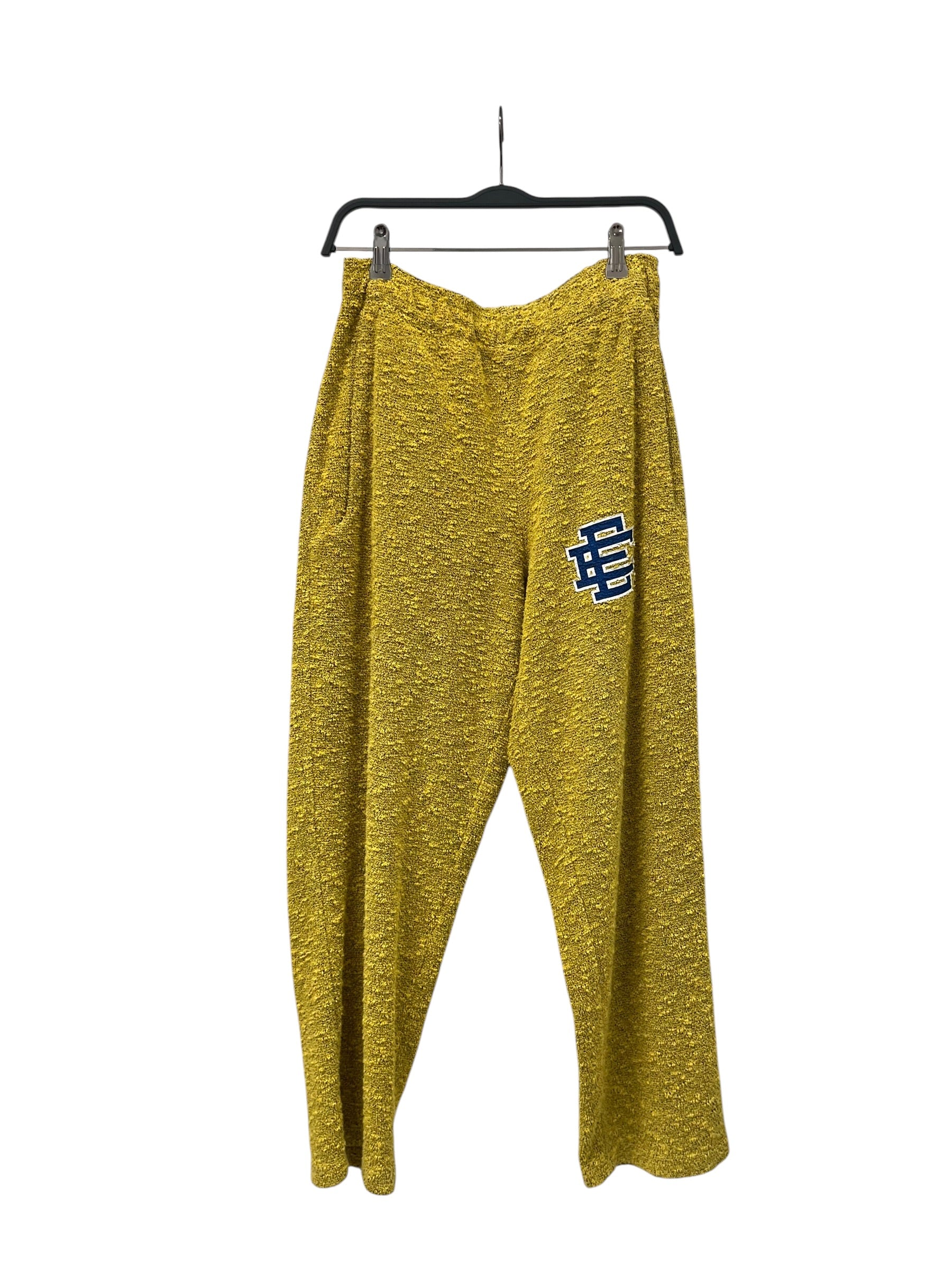 Eric Emanuel/Pants/M/Polyester/YEL/BLUE LOGO WIDE KNIT SWEATS view 1