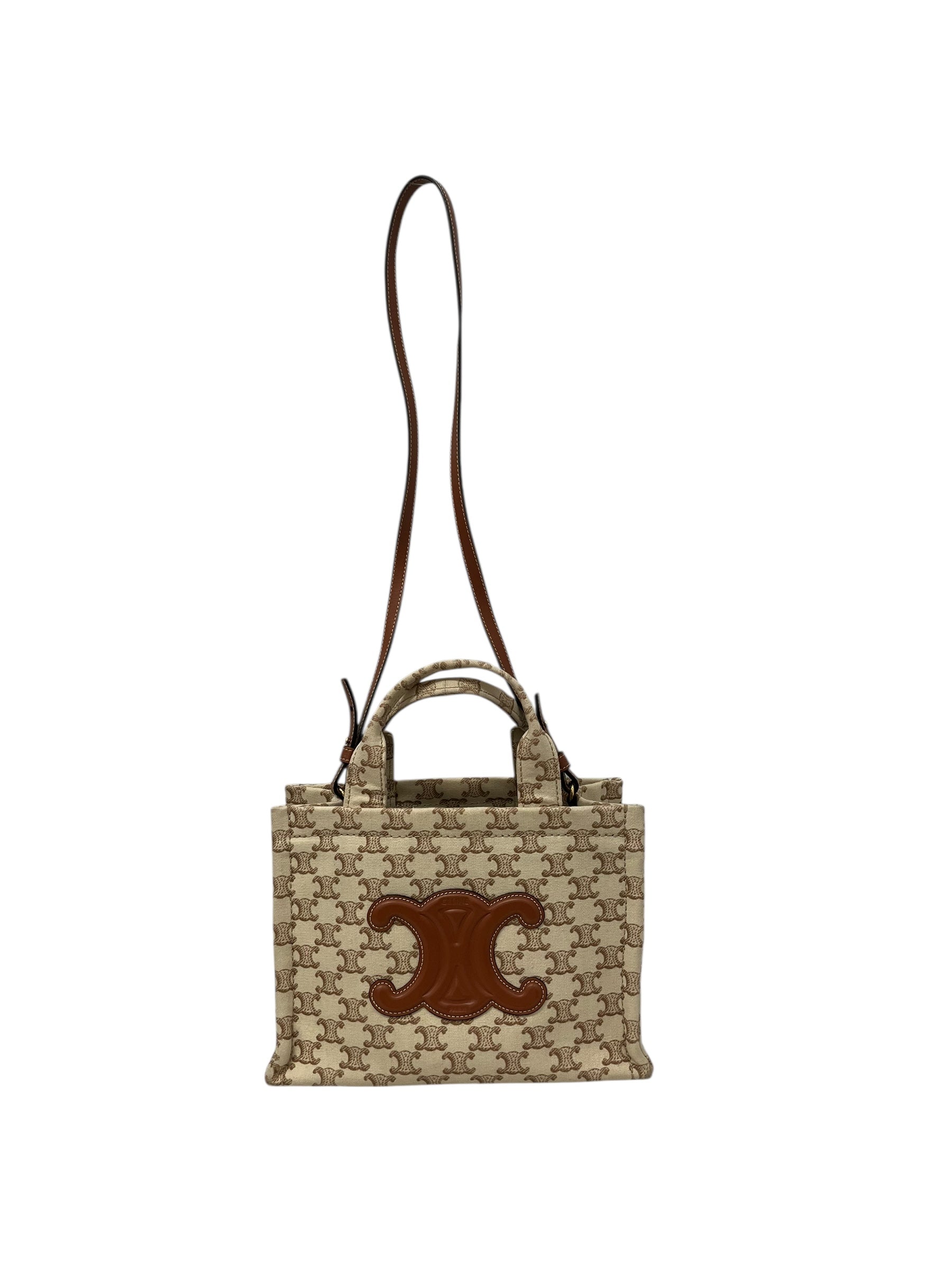 CELINE/Cross Body Bag/Monogram/Cotton/CML/SMALL CABAS TOTE U-GA-133 view 1