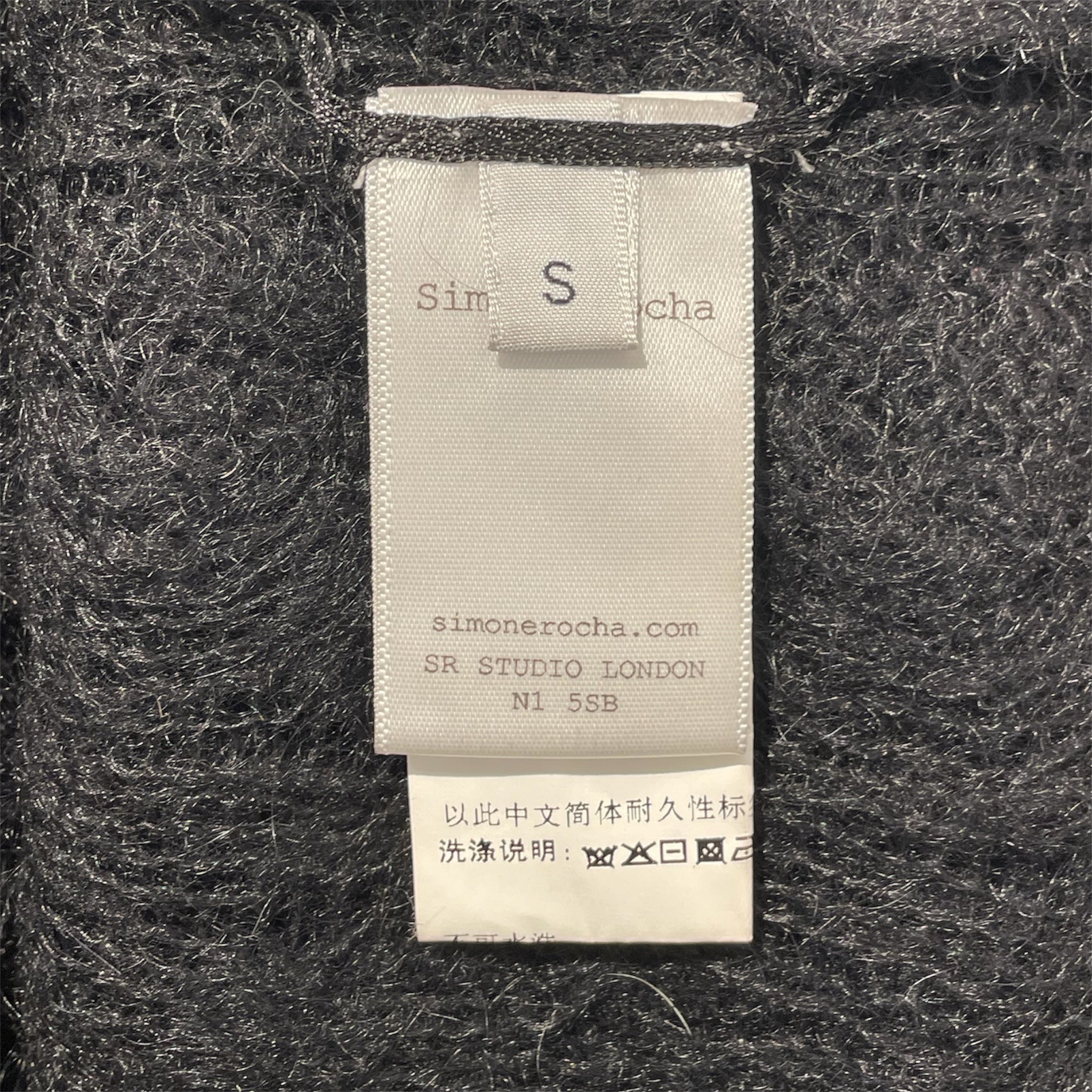SIMONE ROCHA/Sweater/S/Wool/BLK/PEARL COLLAR view 4