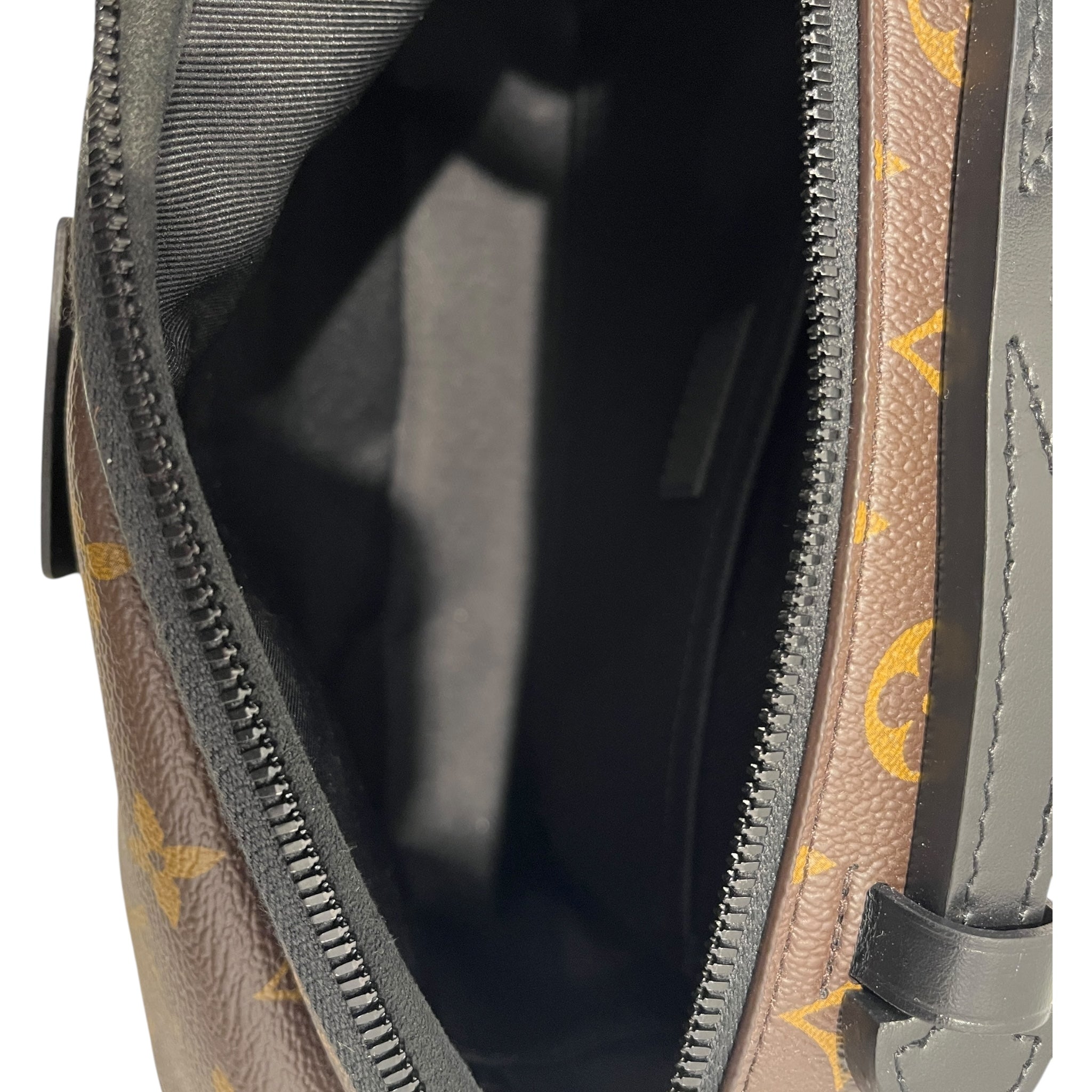 LOUIS VUITTON/Bag/Monogram/Leather/BRW/Monogram Macassar S-Lock Sling view 3
