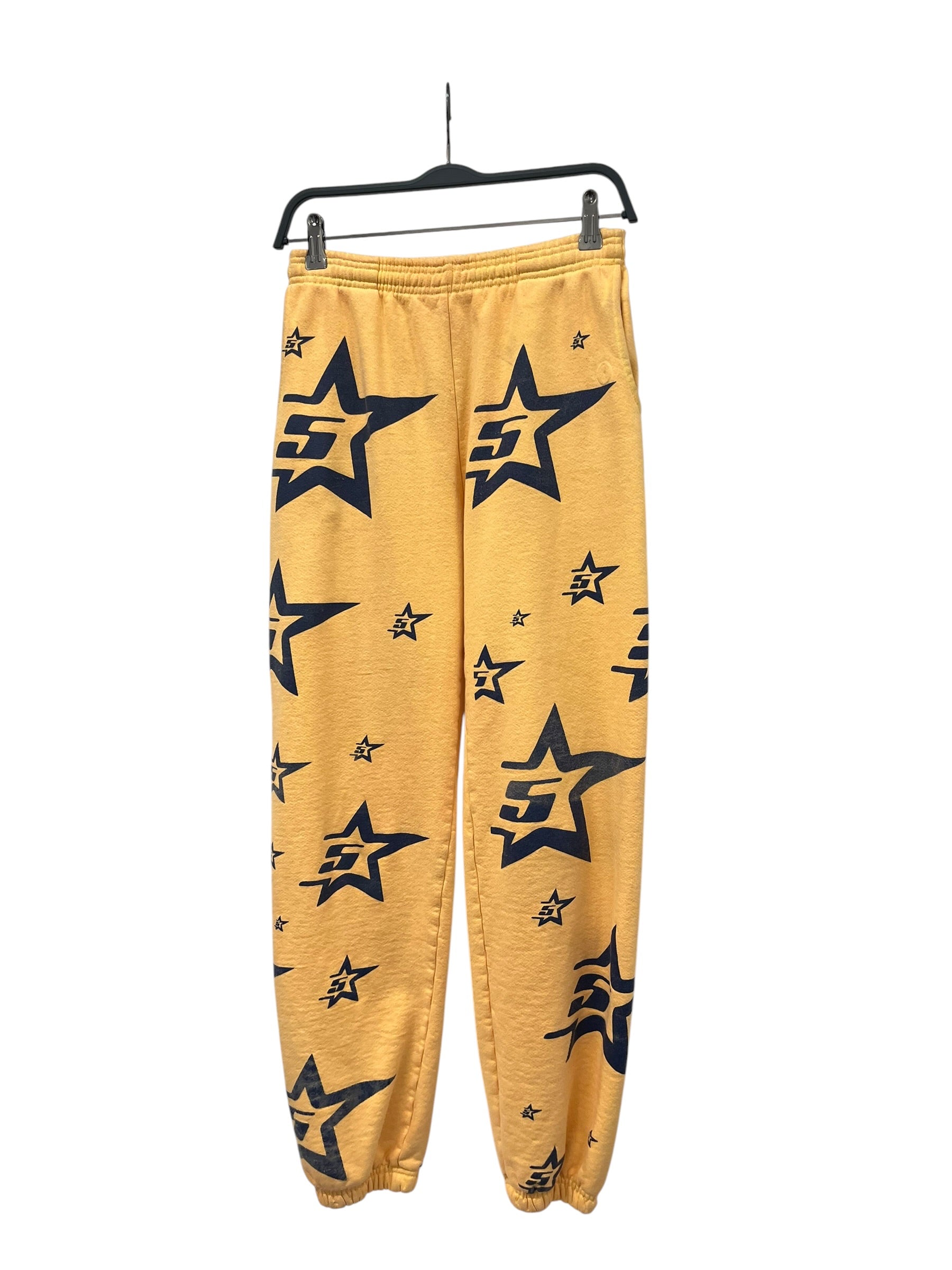 Sp5der/Bottoms/S/Cotton/YEL/NAVY STAR LOGO view 1