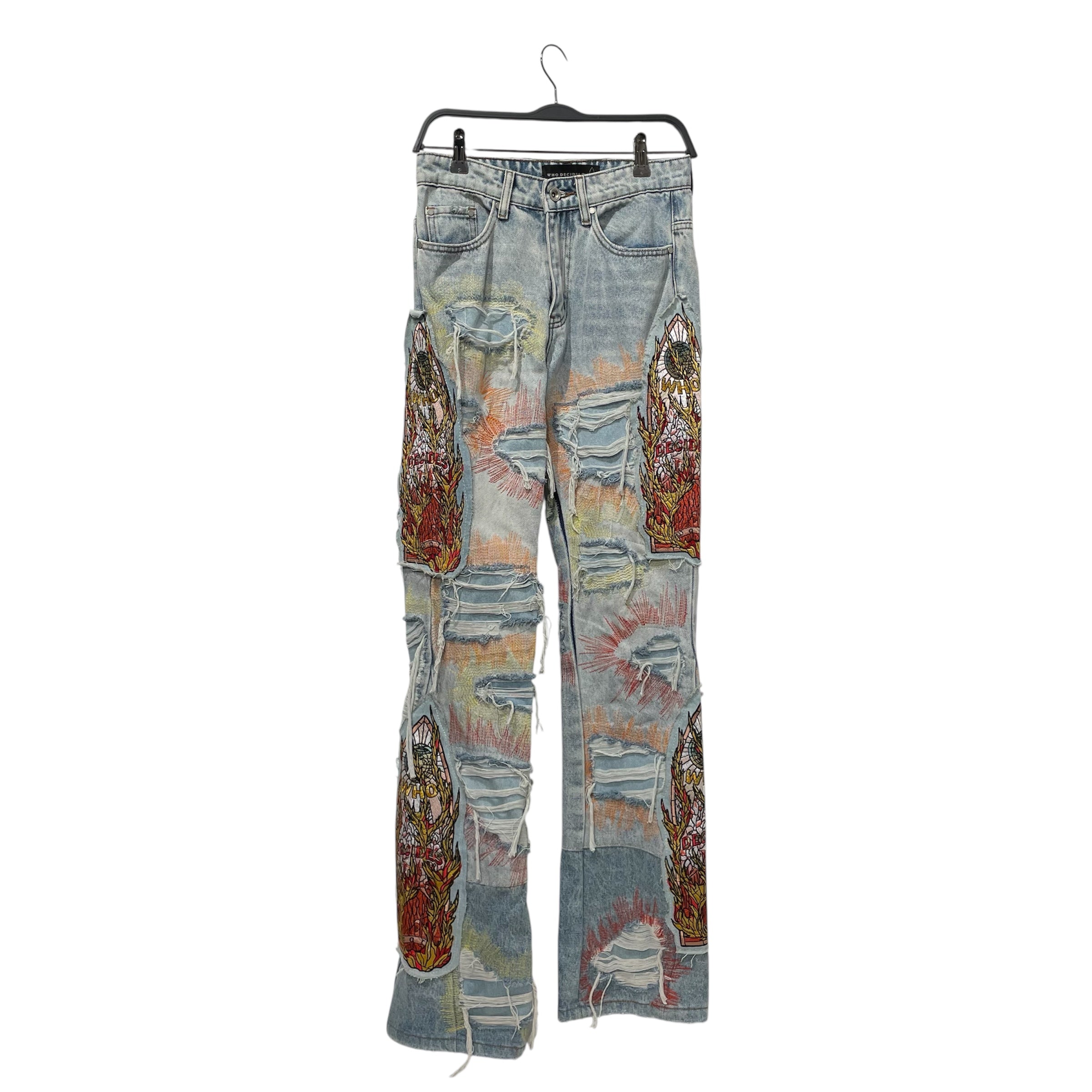 WHO DECIDES WAR/Bottoms/26/All Over Print/Denim/BLU/BARRAGE DENIM view 1