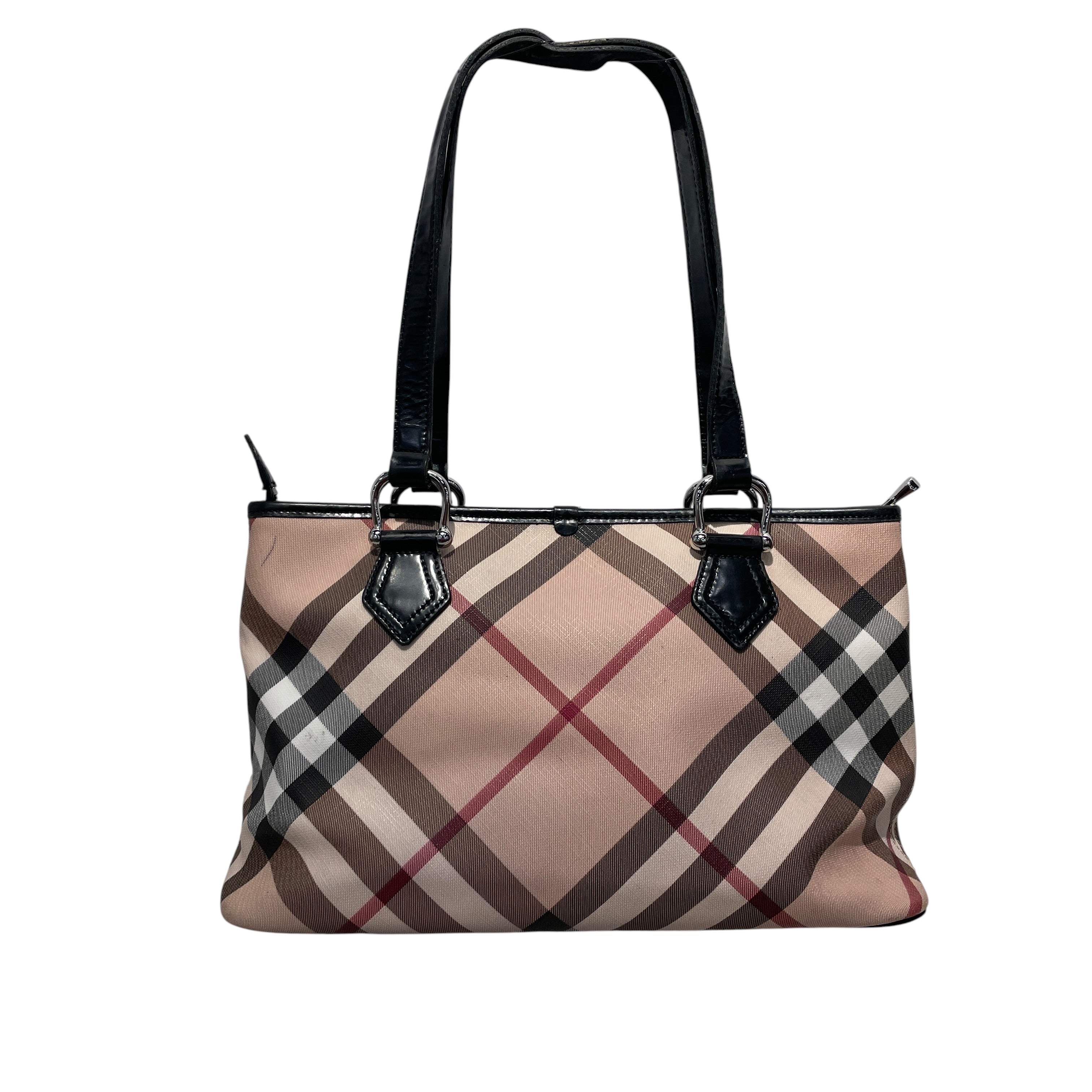 BURBERRY LONDON/Tote Bag/Border/Leather/BEG/ view 1