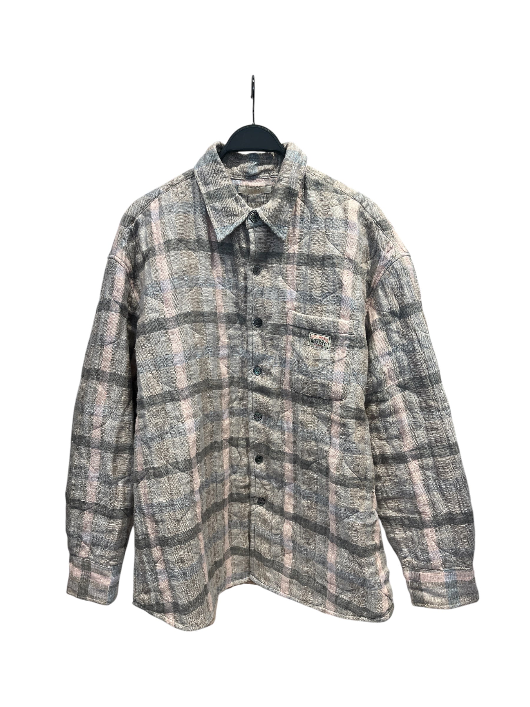 STUSSY/LS Shirt/L/Linen/GRY/Dress/All Over Print/Our Legacy view 1