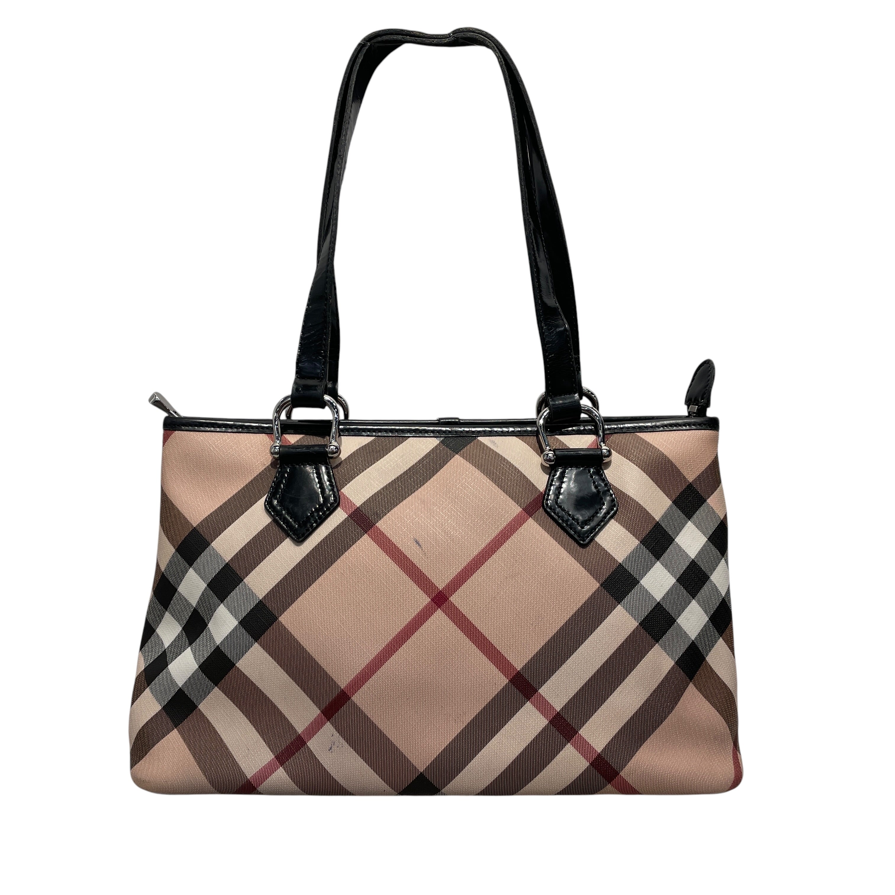 BURBERRY LONDON/Tote Bag/Border/Leather/BEG/ view 2