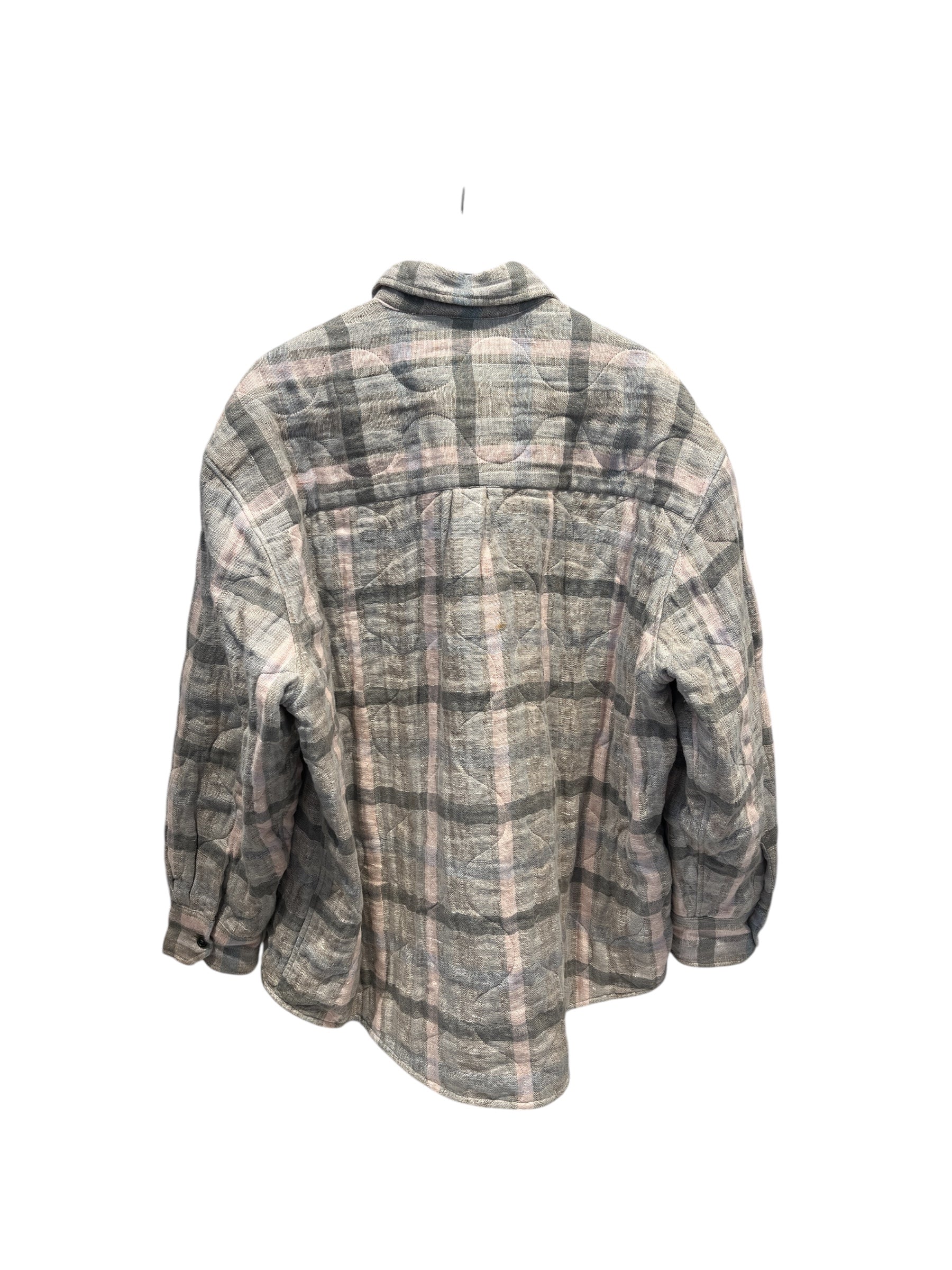 STUSSY/LS Shirt/L/Linen/GRY/Dress/All Over Print/Our Legacy view 2