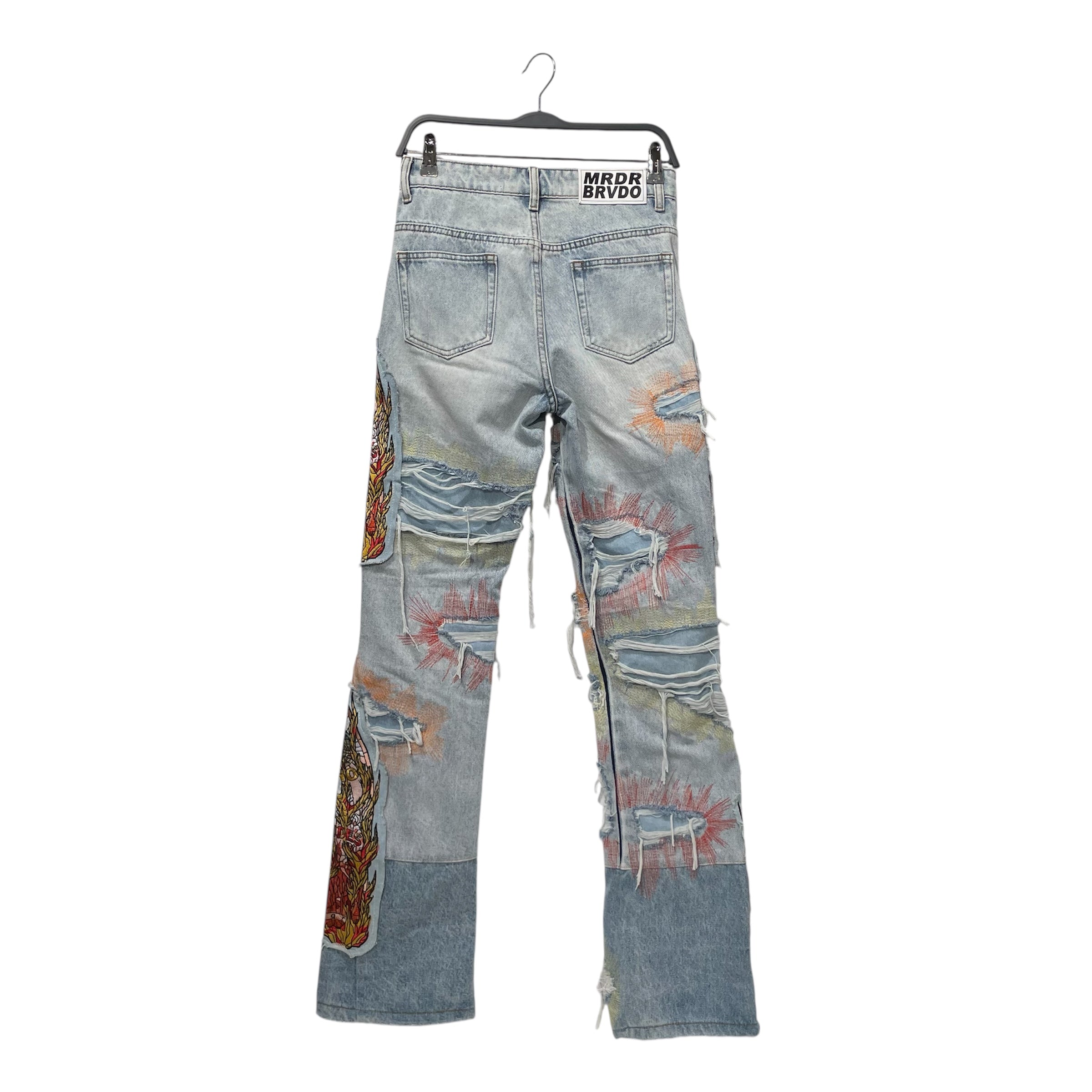 WHO DECIDES WAR/Bottoms/26/All Over Print/Denim/BLU/BARRAGE DENIM view 2