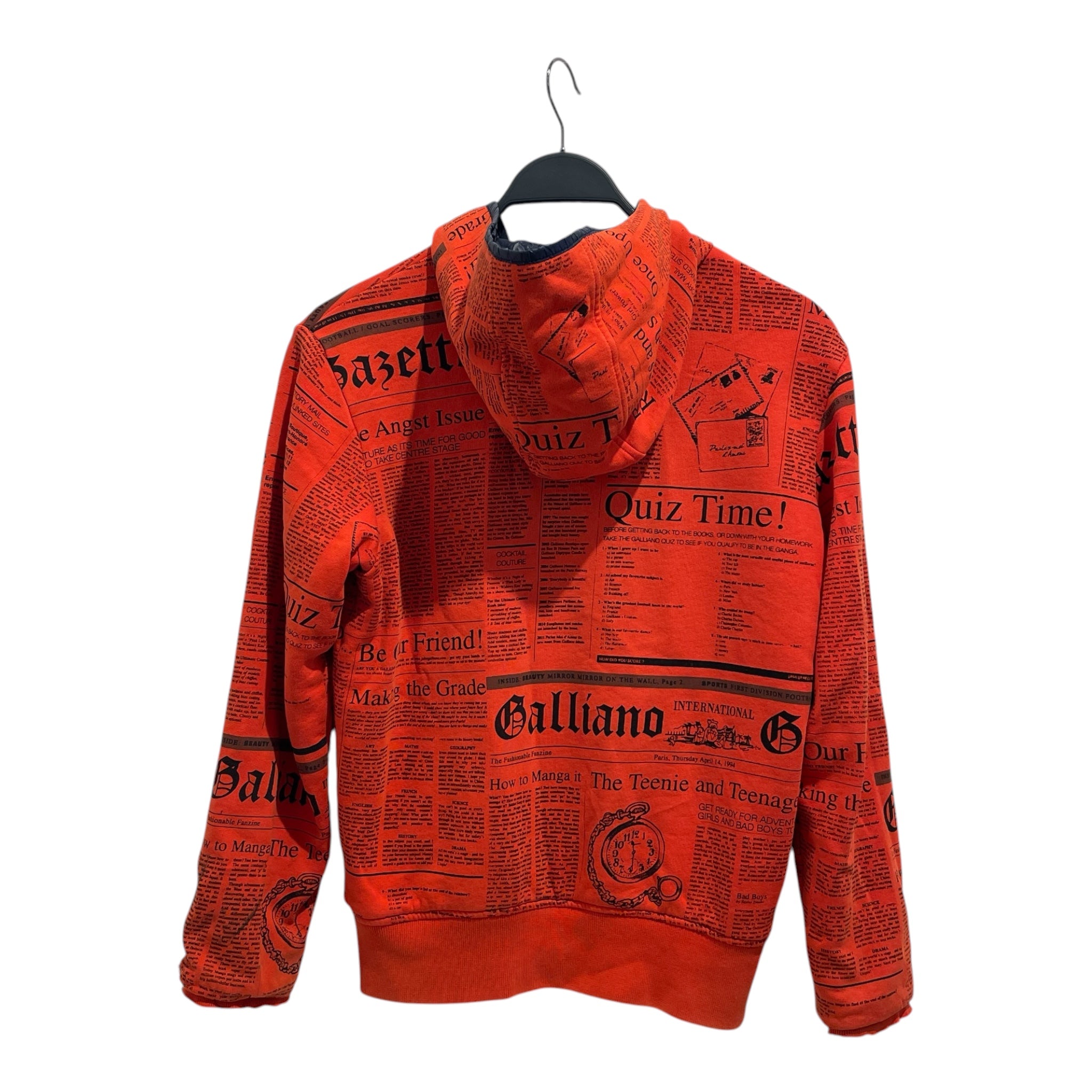 John Galliano/Zip Up Hoodie/14/All Over Print/Cotton/ORN/GAZETTE HOODIE view 2